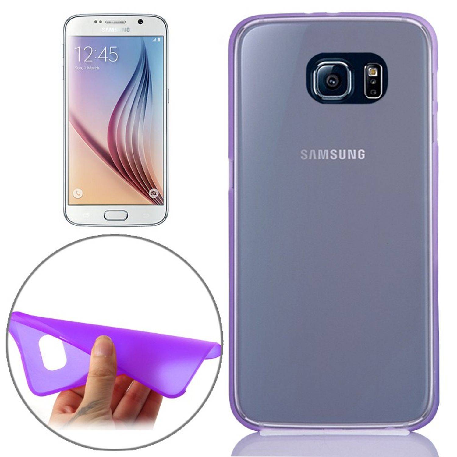Samsung Galaxy S6 Handyhülle Backcover Violett