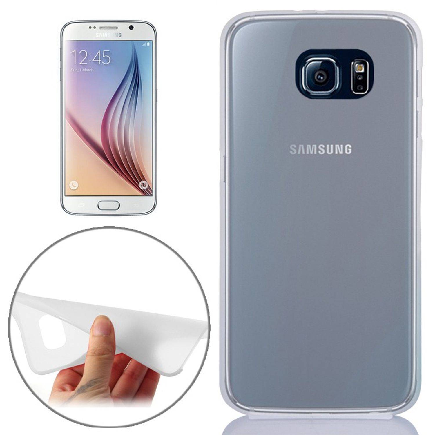 Samsung Galaxy S6 Handyhülle Backcover Weiß