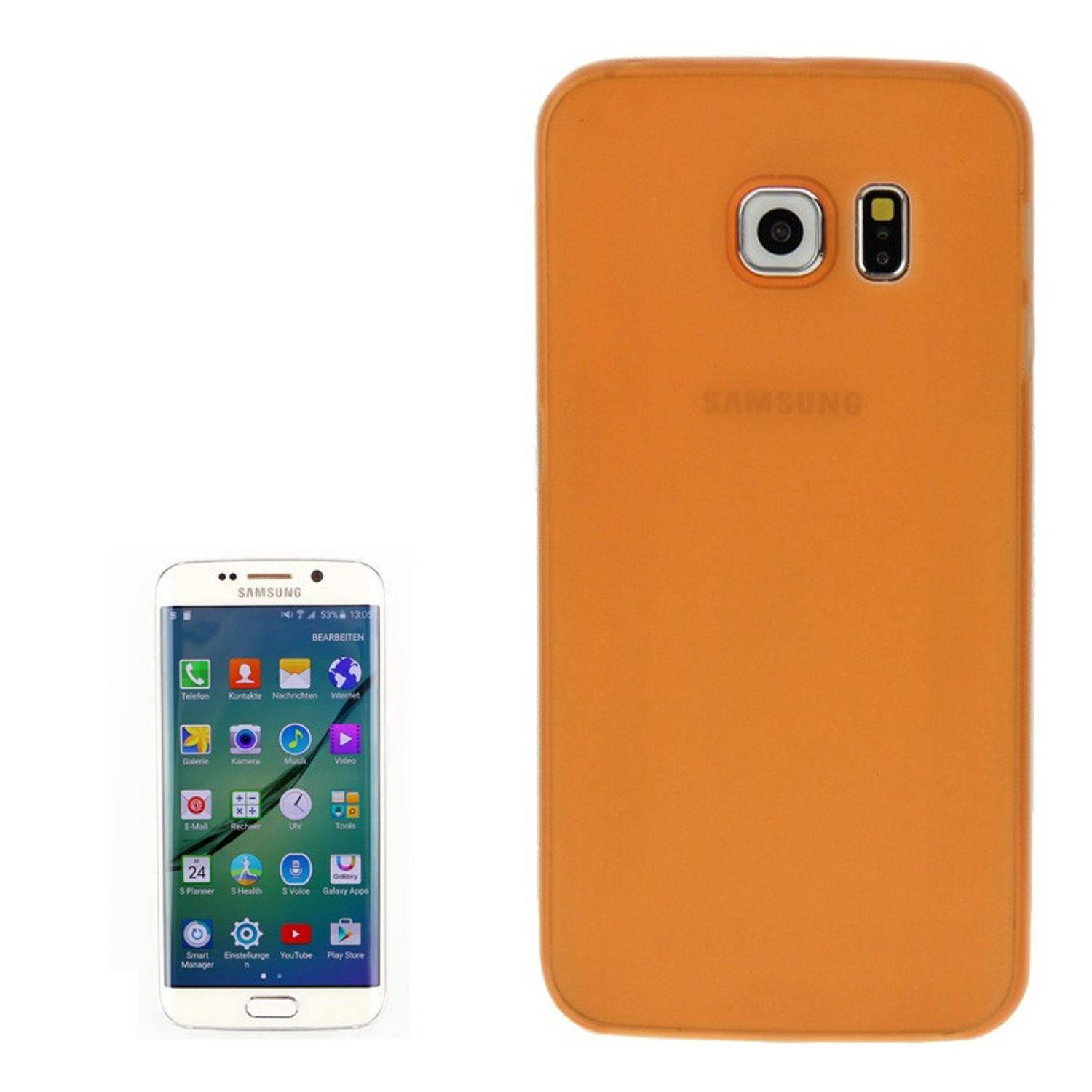 Samsung Galaxy S6 Edge Handyhülle Backcover Orange