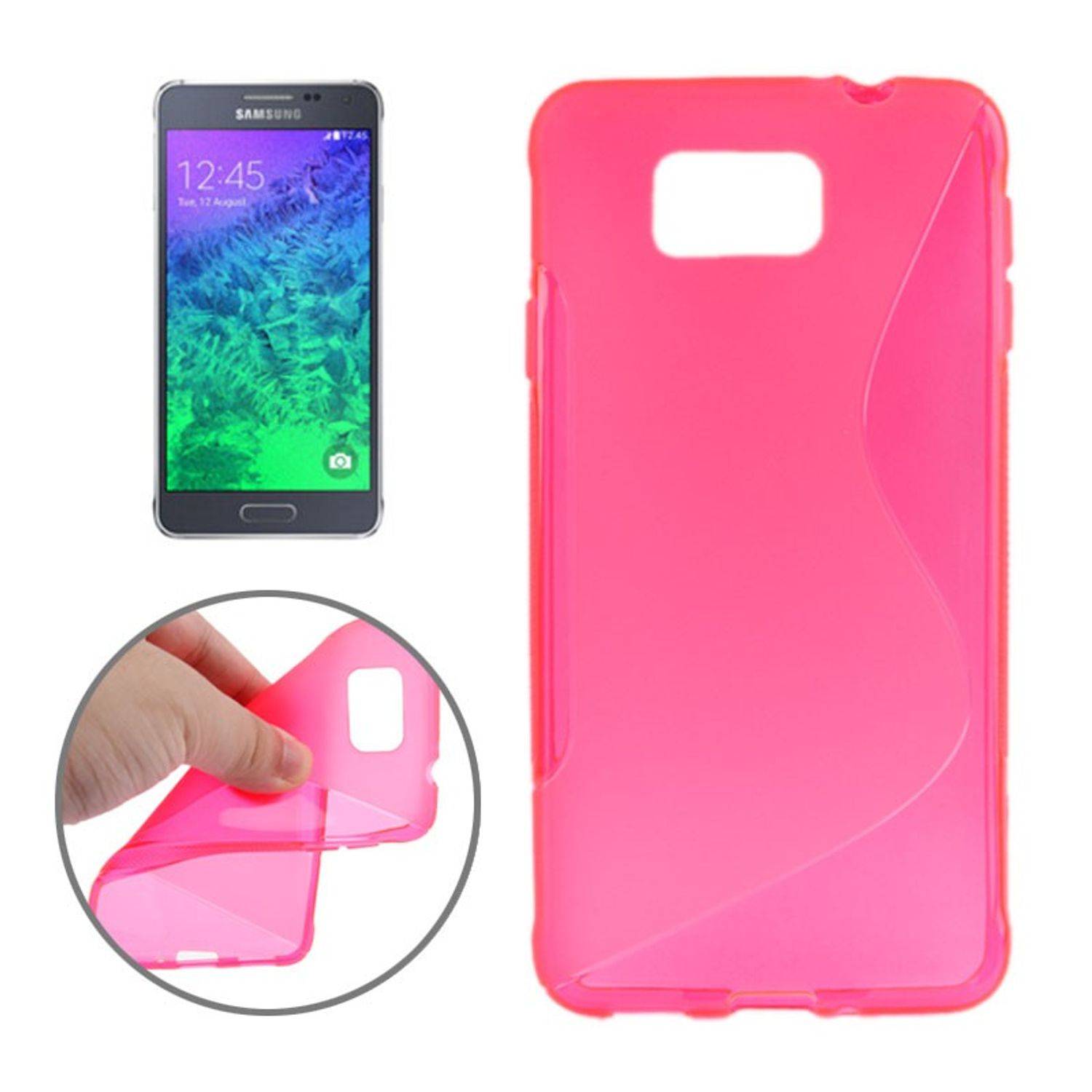 Samsung Galaxy Alpha Handyhülle Backcover Rosa