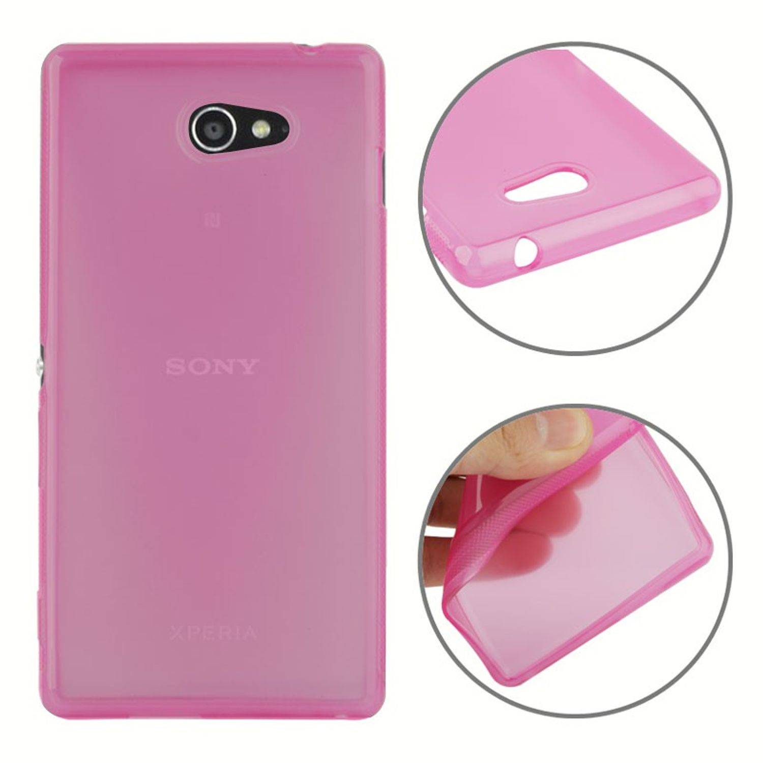Sony Xperia M2 Handyhülle Backcover Rosa