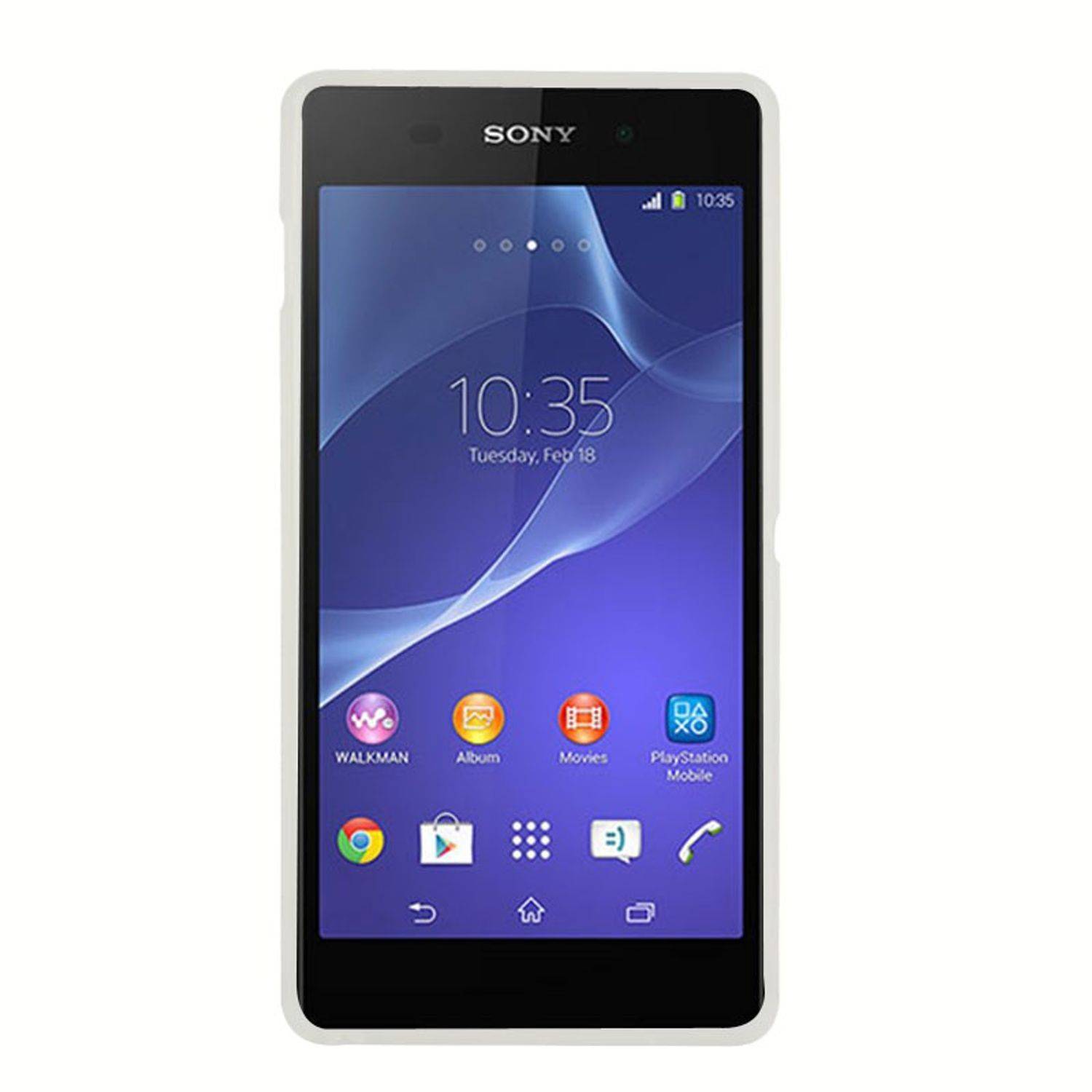 Sony Xperia M2 Handyhülle Backcover Weiß