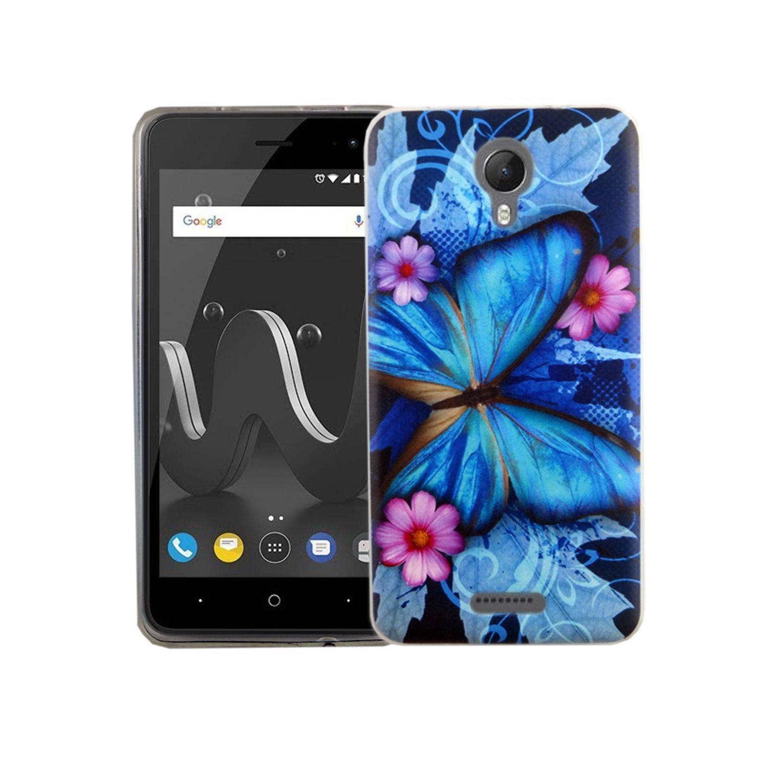 Wiko Jerry 2 Handyhülle Bumper Backcover Blau