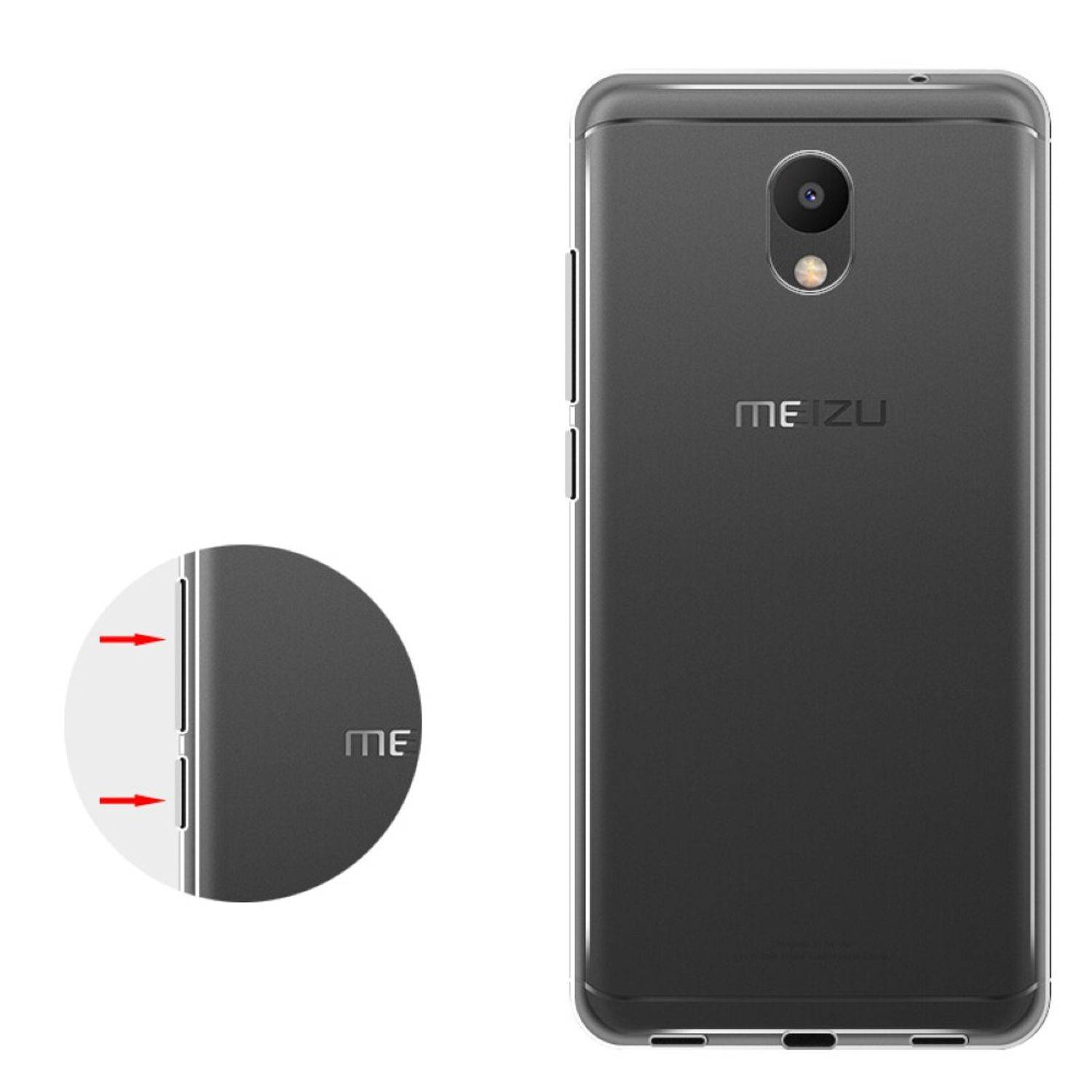 Meizu M6 Handyhülle Ultra Dünn Bumper Backcover Transparent