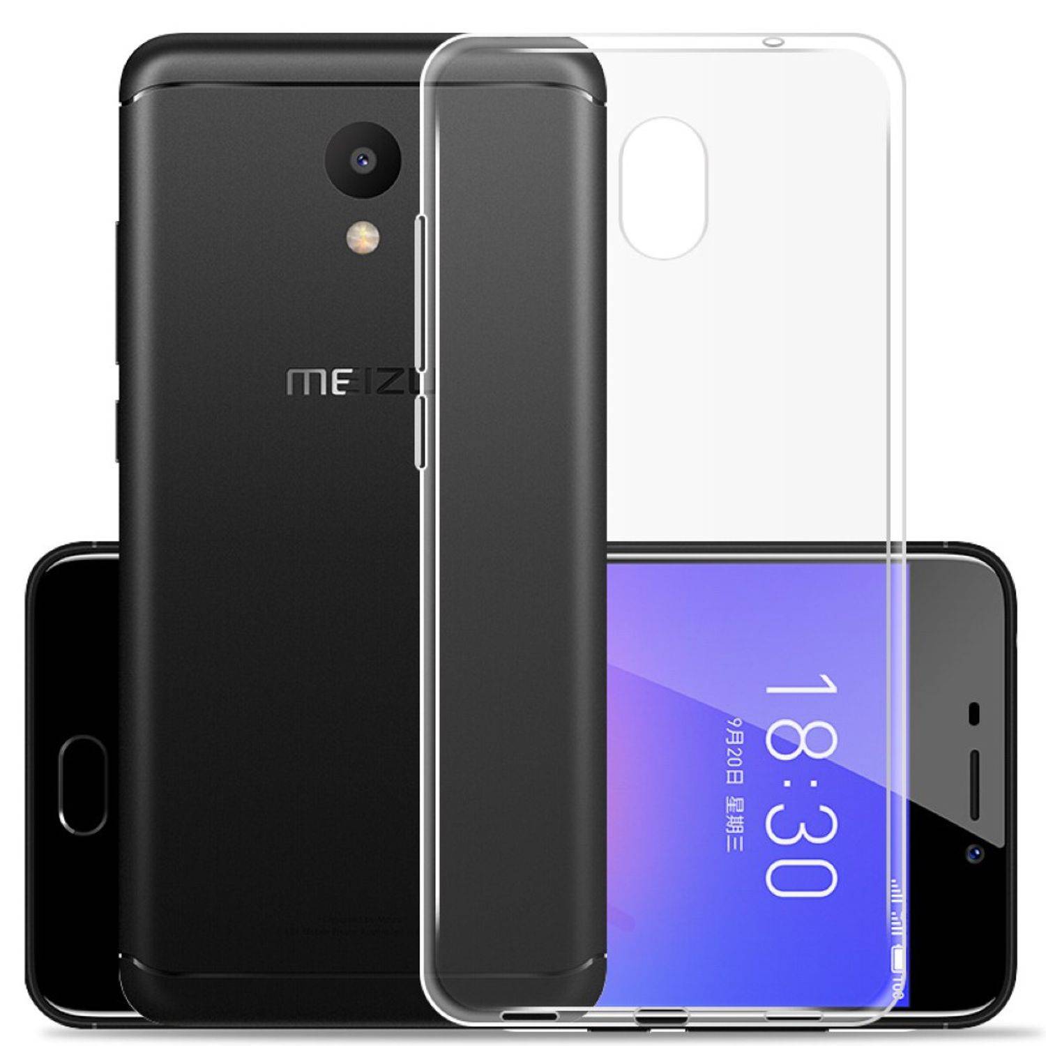 Meizu M6 Handyhülle Ultra Dünn Bumper Backcover Transparent
