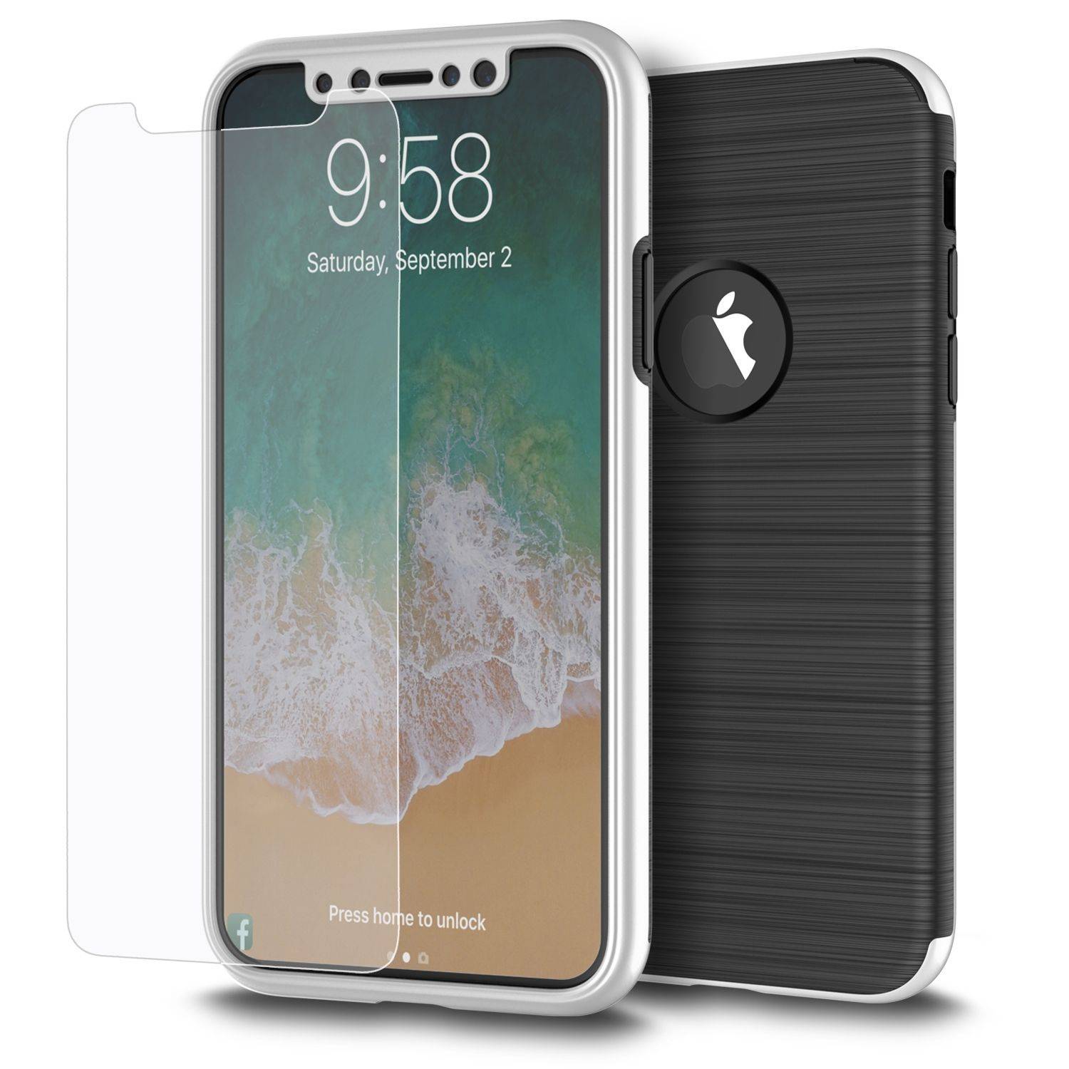 Samsung Galaxy S8 Plus Handyhülle Backcover Silber