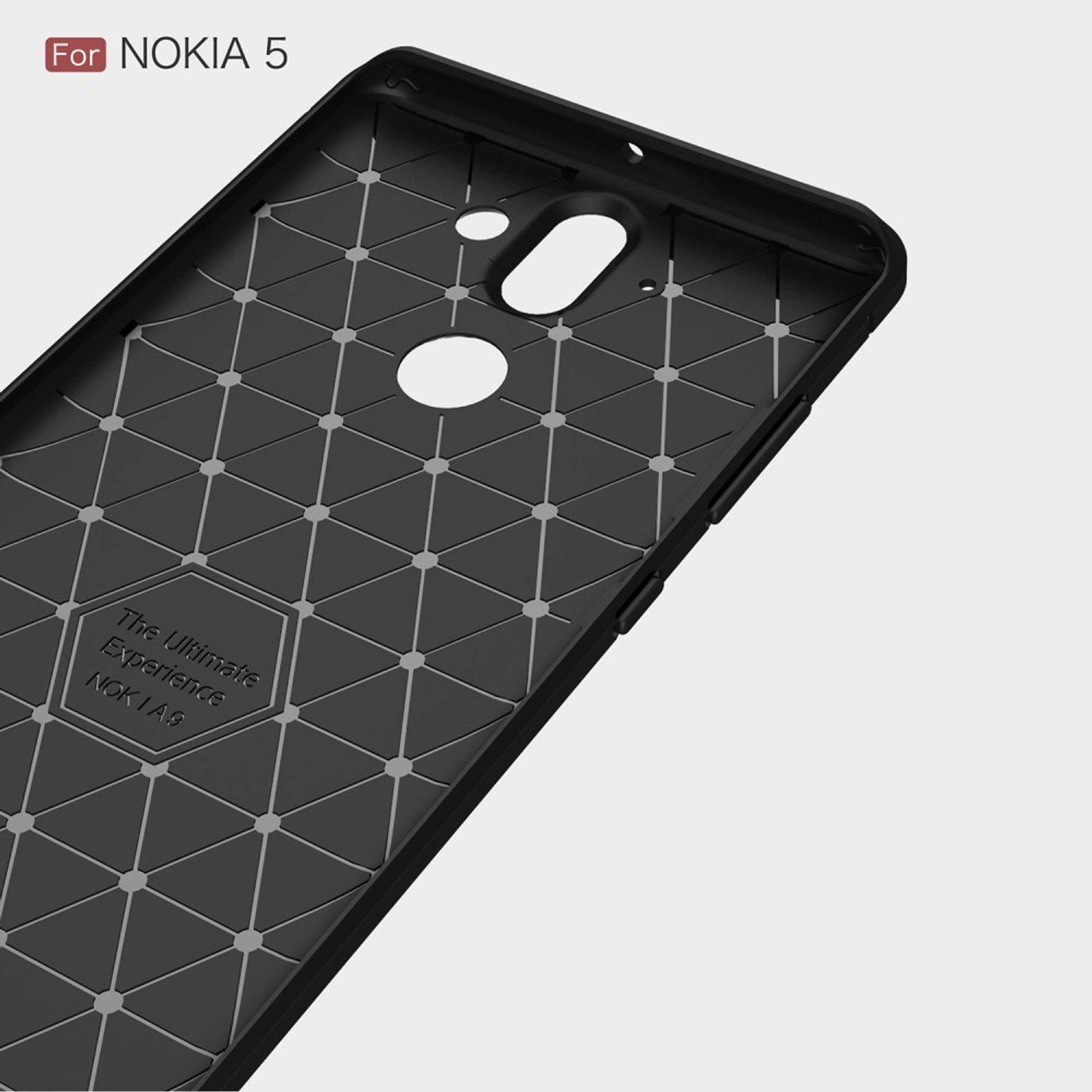 Nokia 9 Handyhülle Carbon Optik Backcover Blau