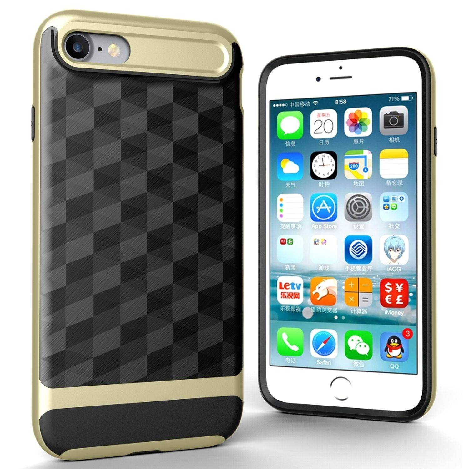 Apple IPhone 7 / 8 / SE 2020 Handyhülle Backcover Gold