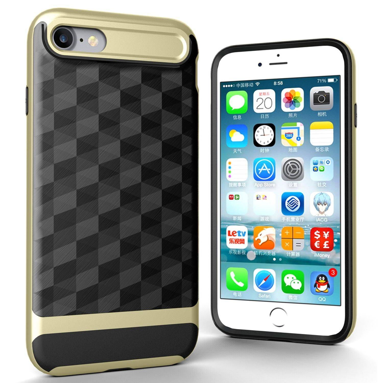 Apple IPhone 7 / 8 / SE 2020 Handyhülle Backcover Gold