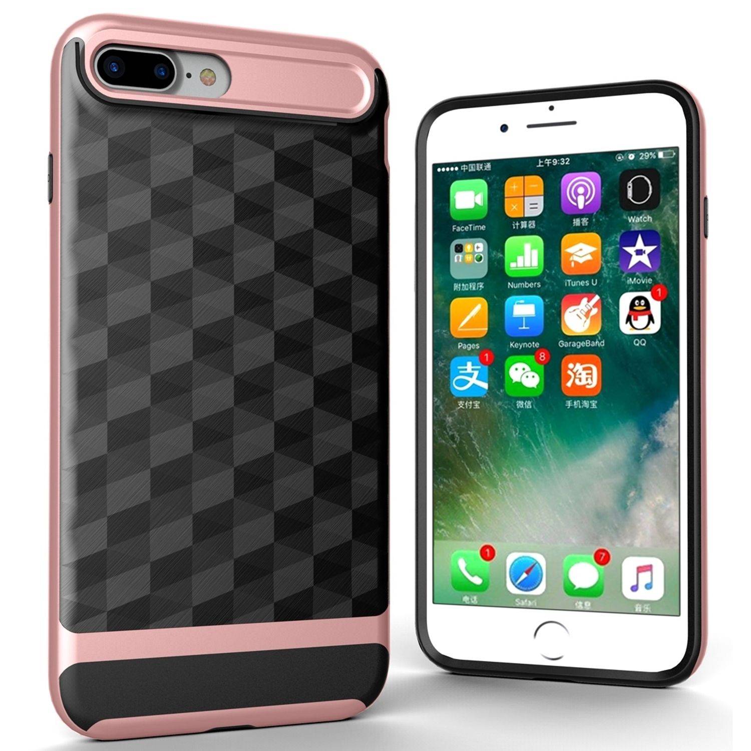 Apple iPhone 8 Plus Handyhülle Backcover Rosa