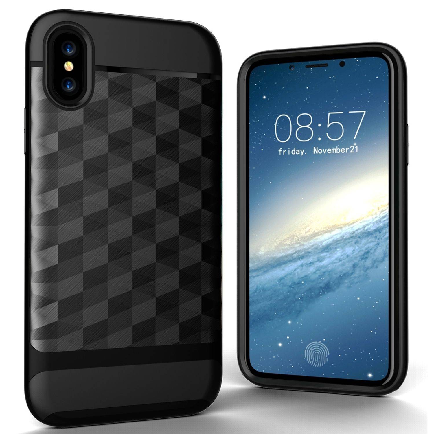 Apple iPhone X / iPhone XS Handyhülle Backcover Schwarz
