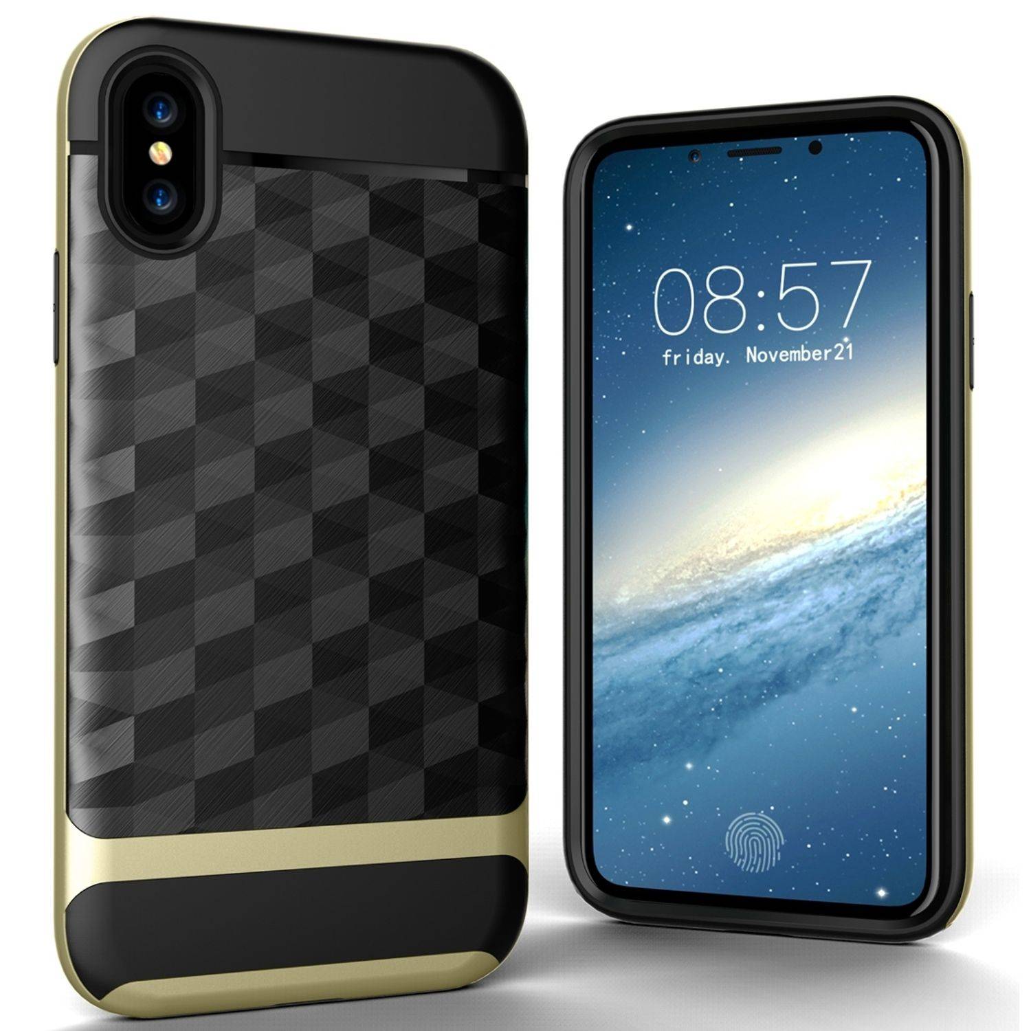 Apple iPhone X / iPhone XS Handyhülle Backcover Gold