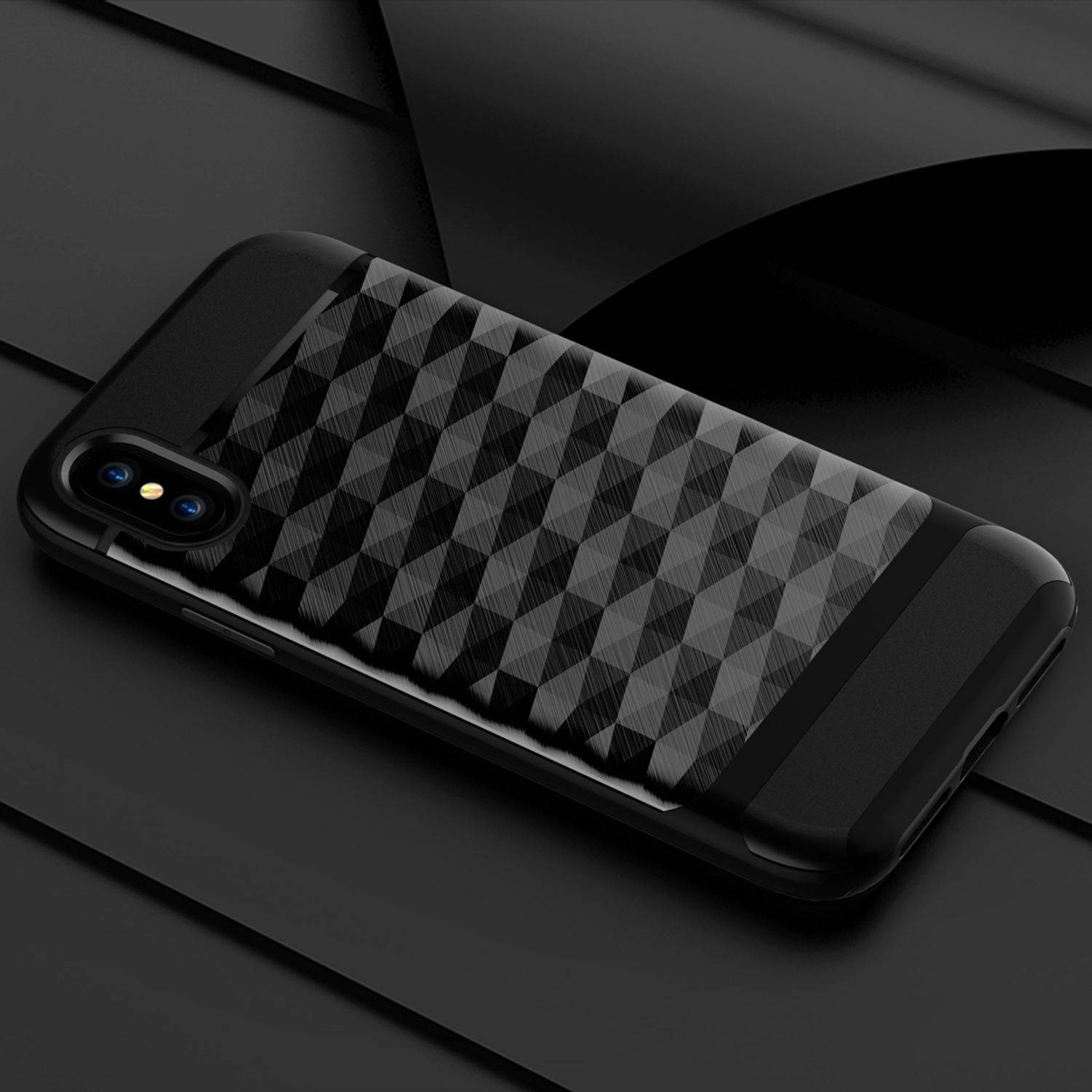 Apple iPhone X / iPhone XS Handyhülle Backcover Silber