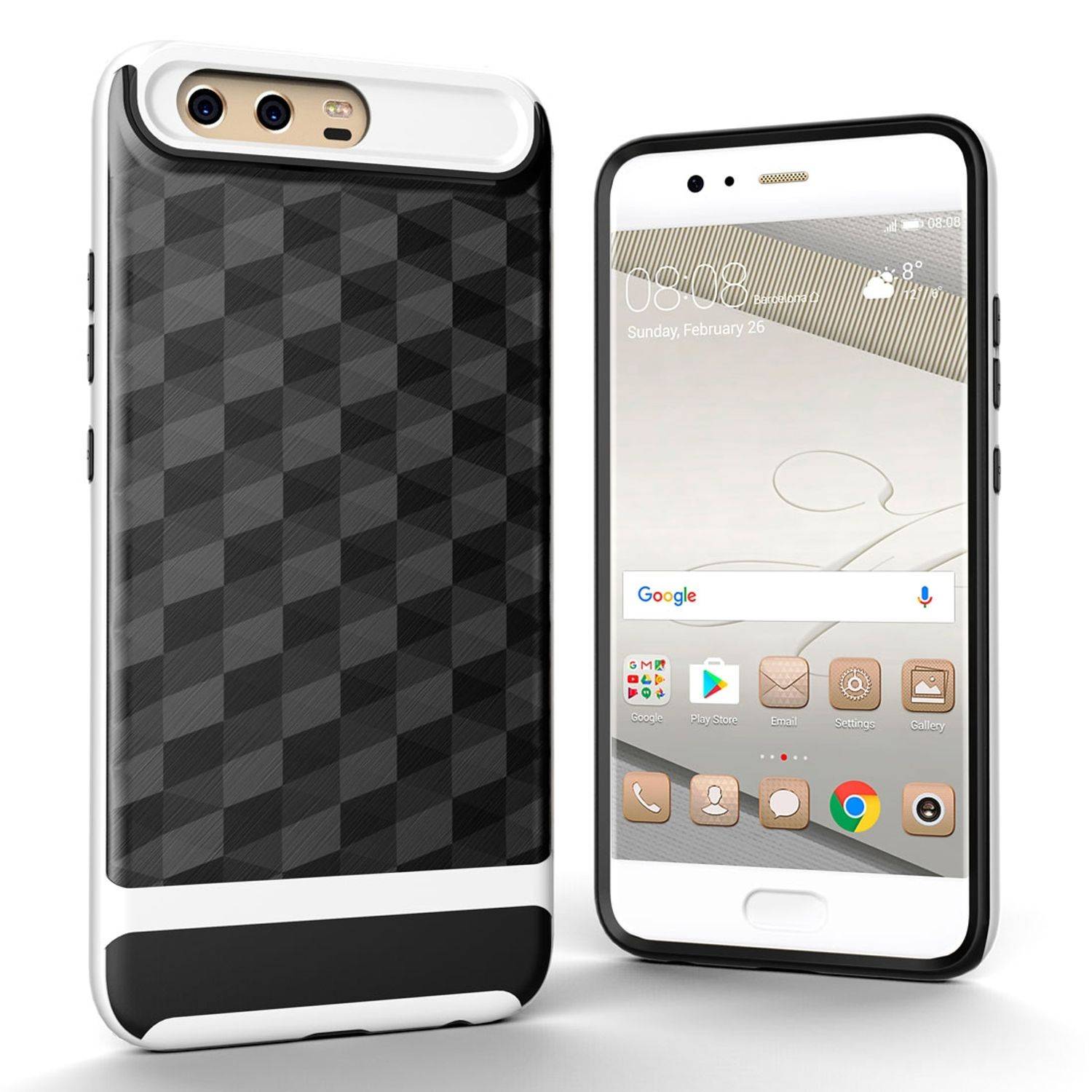 Huawei P10 Handyhülle Backcover Weiß