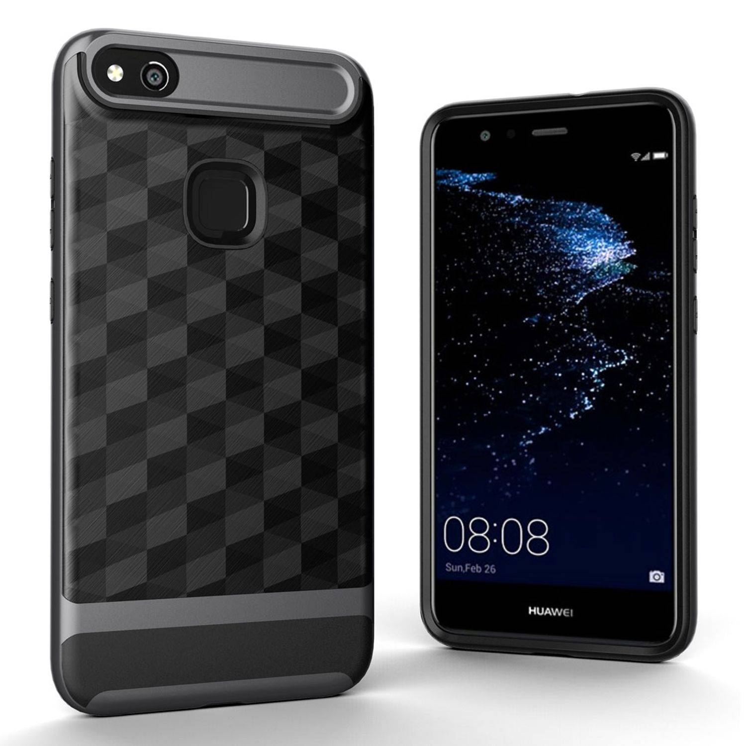 Huawei P10 Lite Handyhülle Backcover Grau