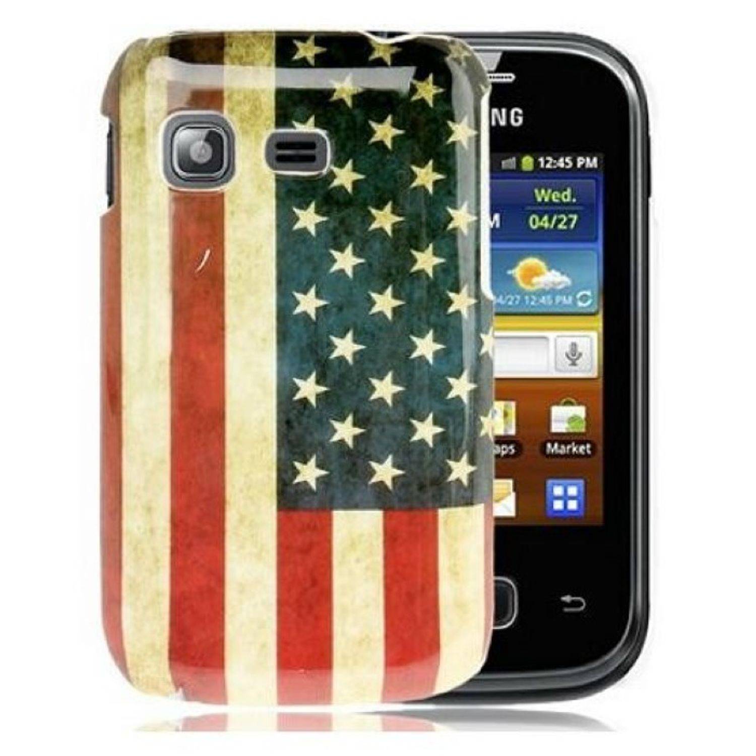 Samsung S5300 Handyhülle Backcover Schwarz