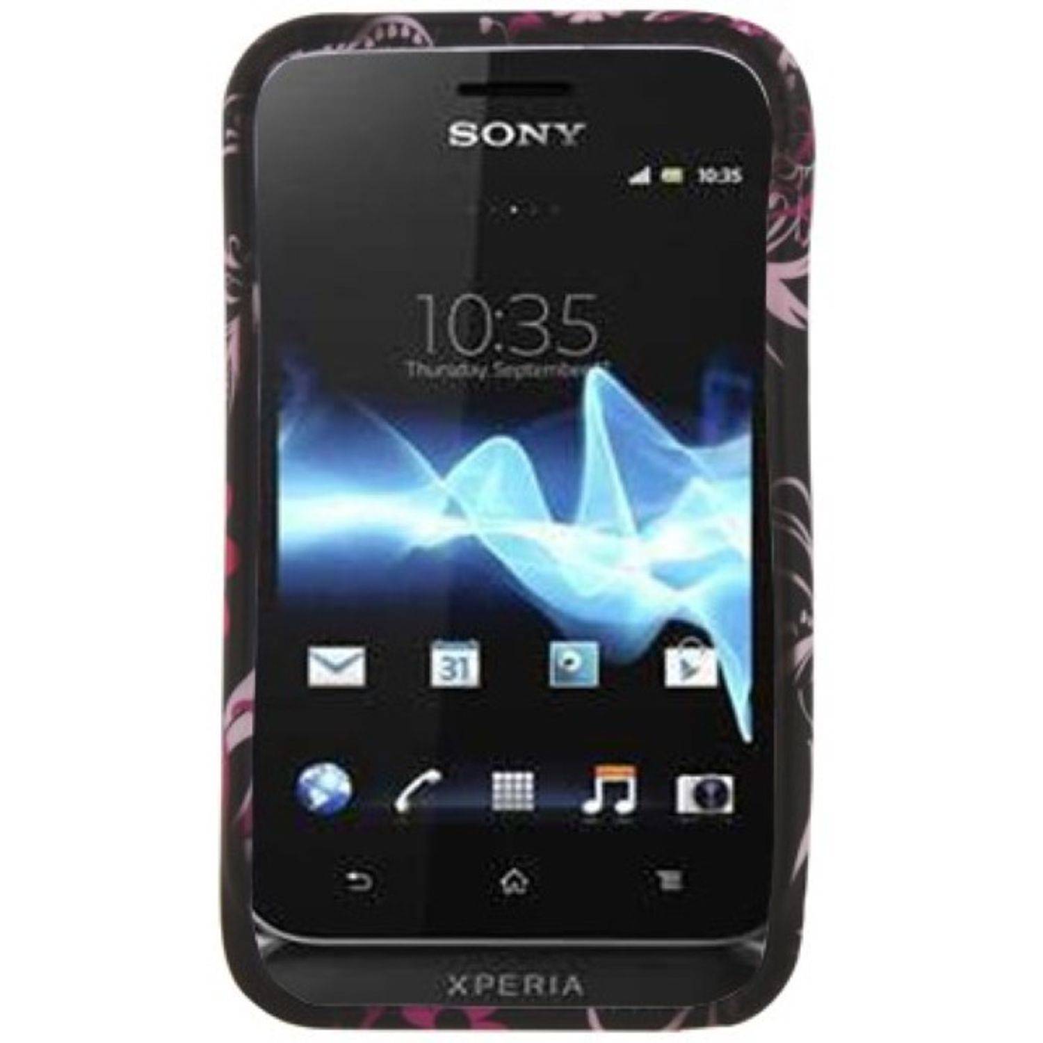 Samsung S5300 Handyhülle Backcover Schwarz