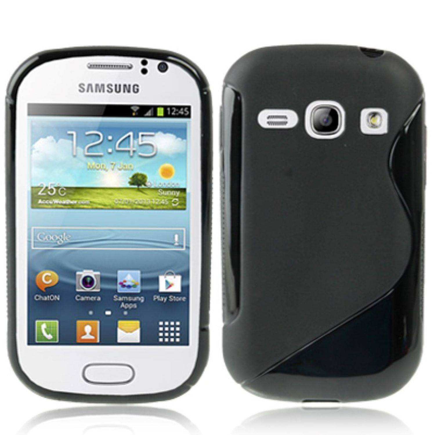 Samsung Galaxy Fame S6810 Handyhülle Backcover Schwarz