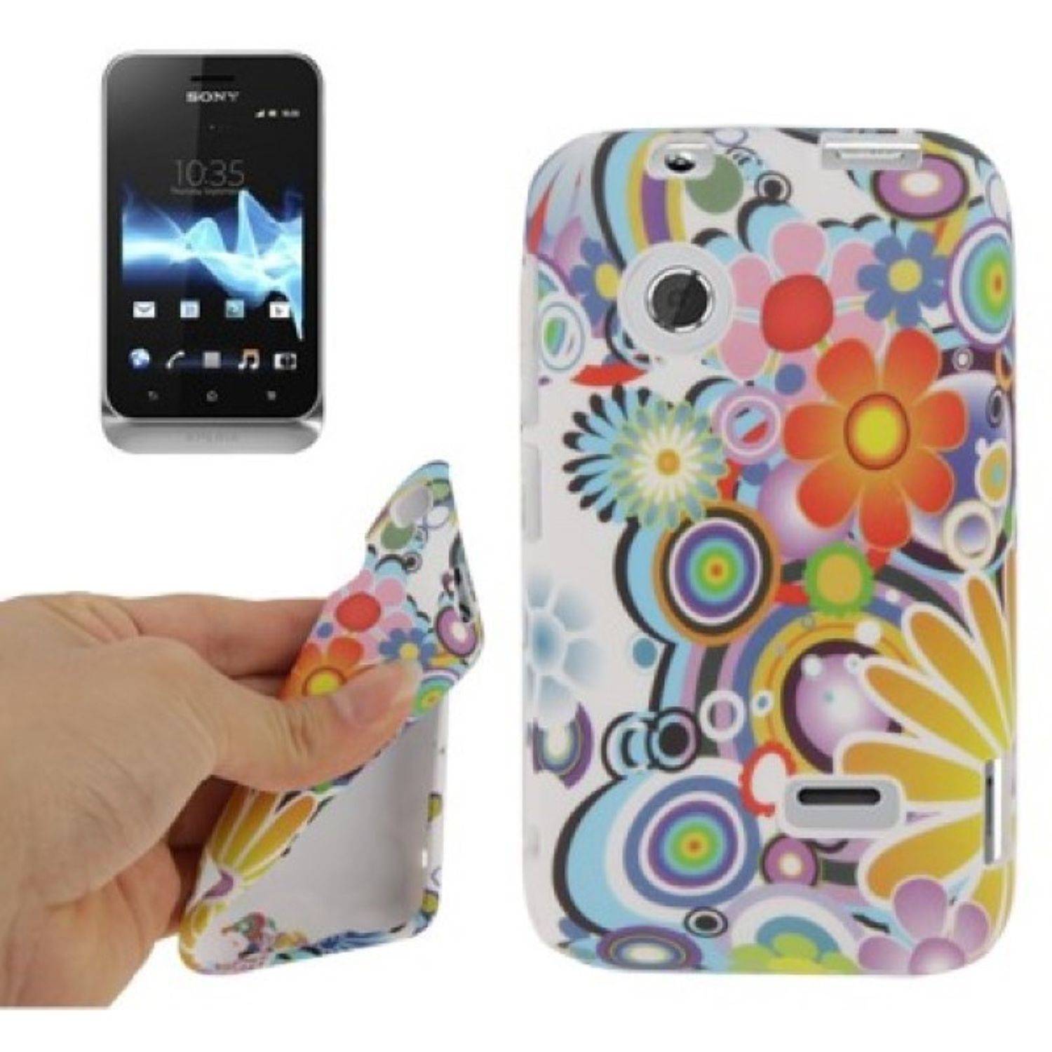 Sony Xperia Tipo ST21i Handyhülle Backcover Mehrfarbig