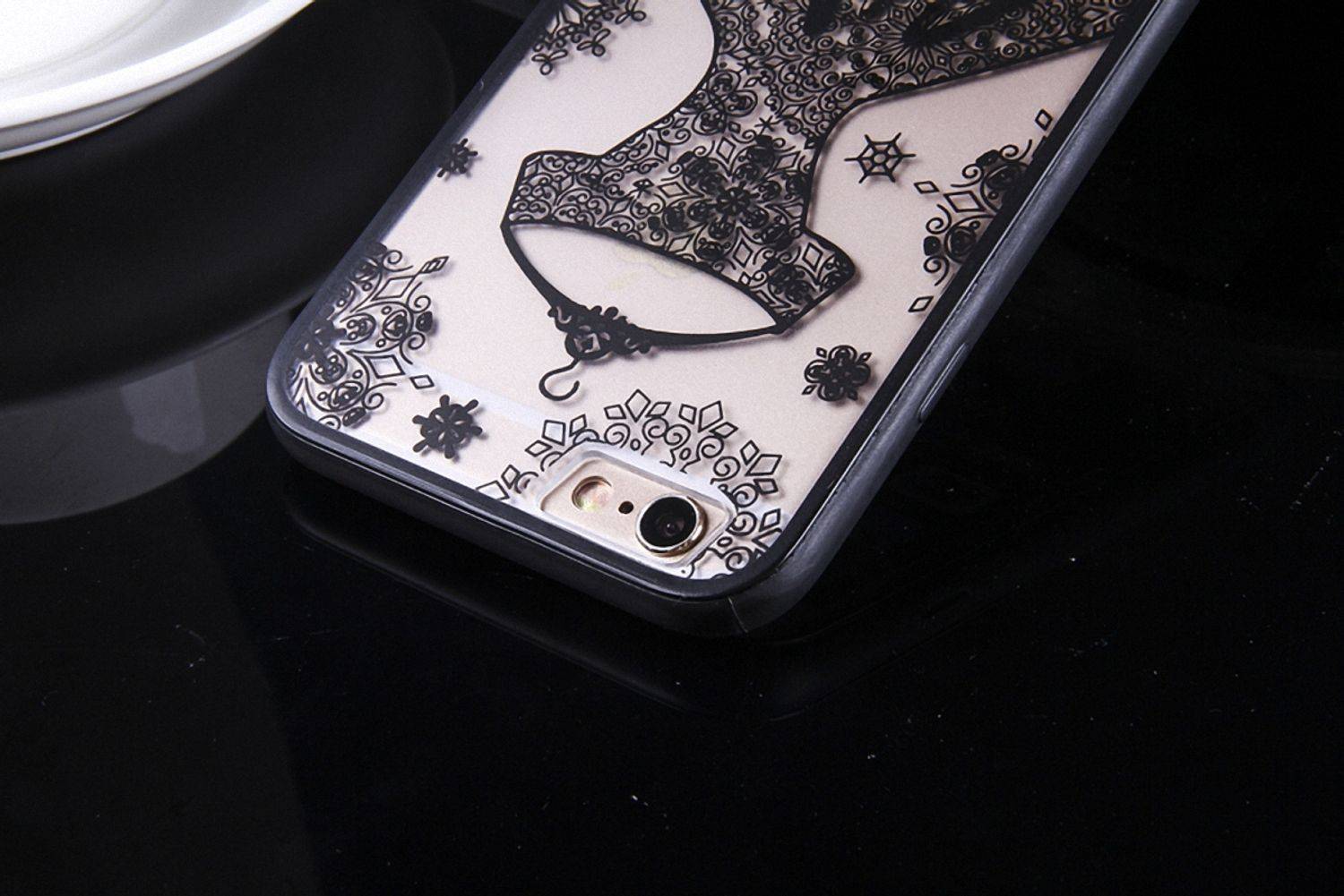 Samsung Galaxy S6 Edge Handyhülle Backcover Schwarz