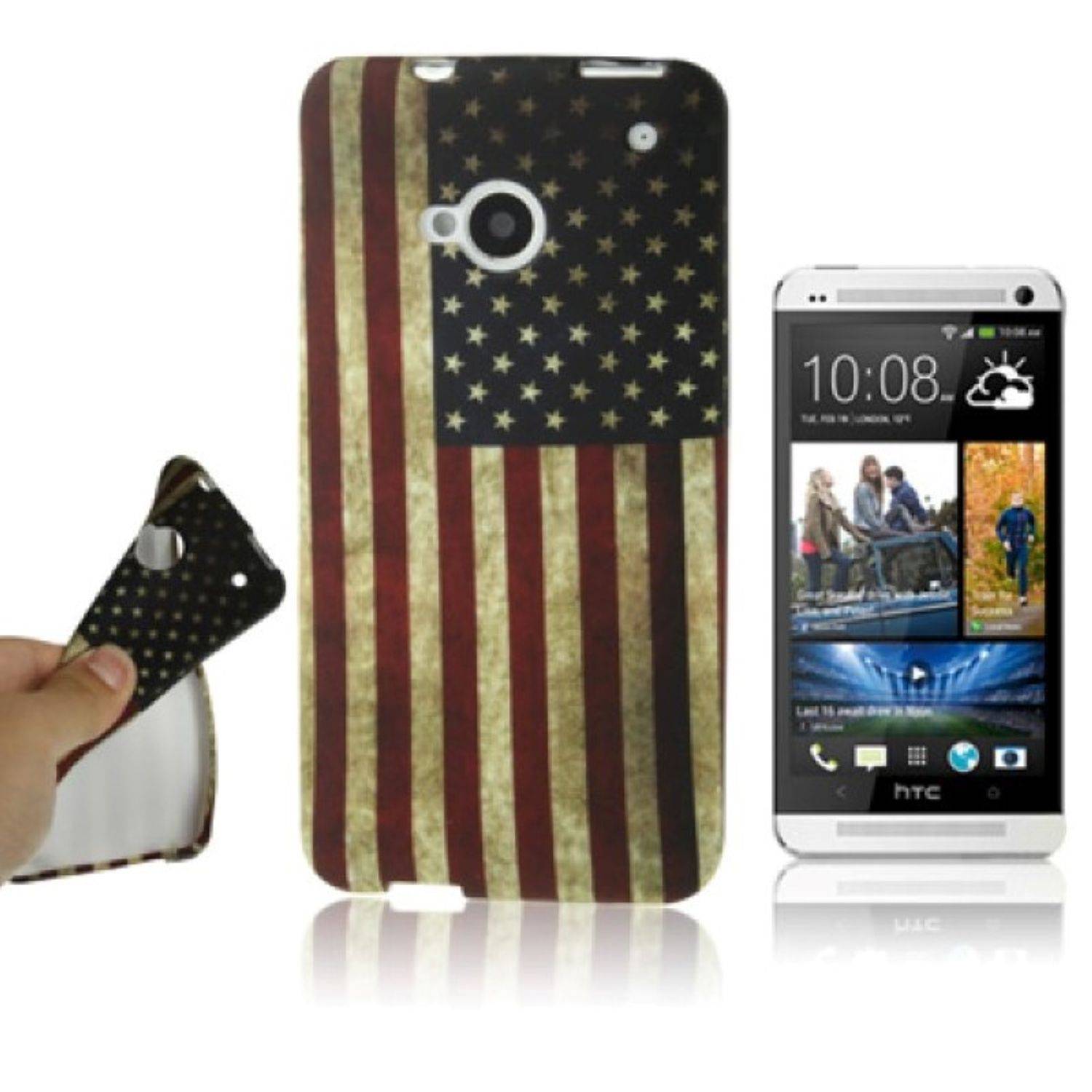 HTC One Handyhülle Backcover Mehrfarbig