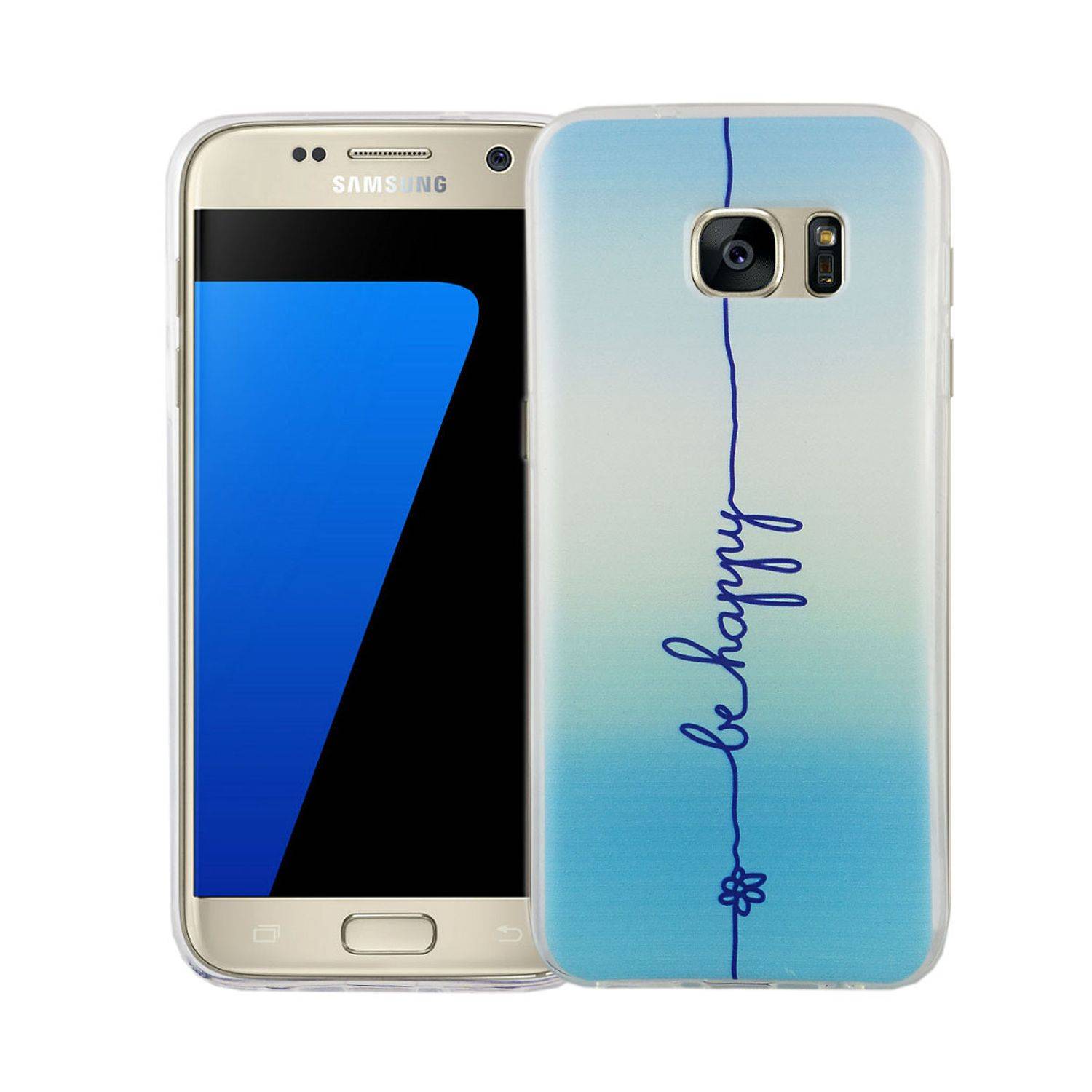 Samsung Galaxy S7 Handyhülle Bumper Backcover Blau