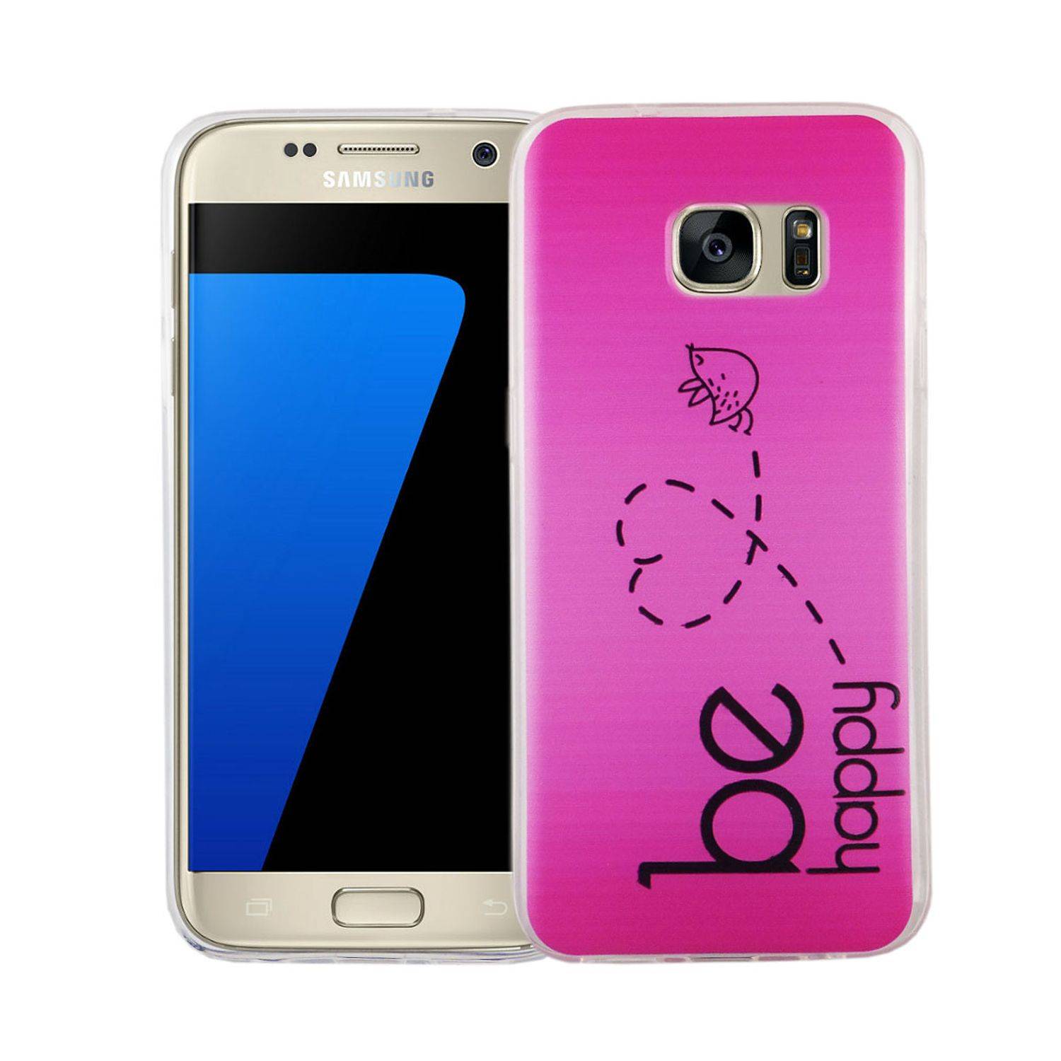 Samsung Galaxy S7 Handyhülle Bumper Backcover Rosa