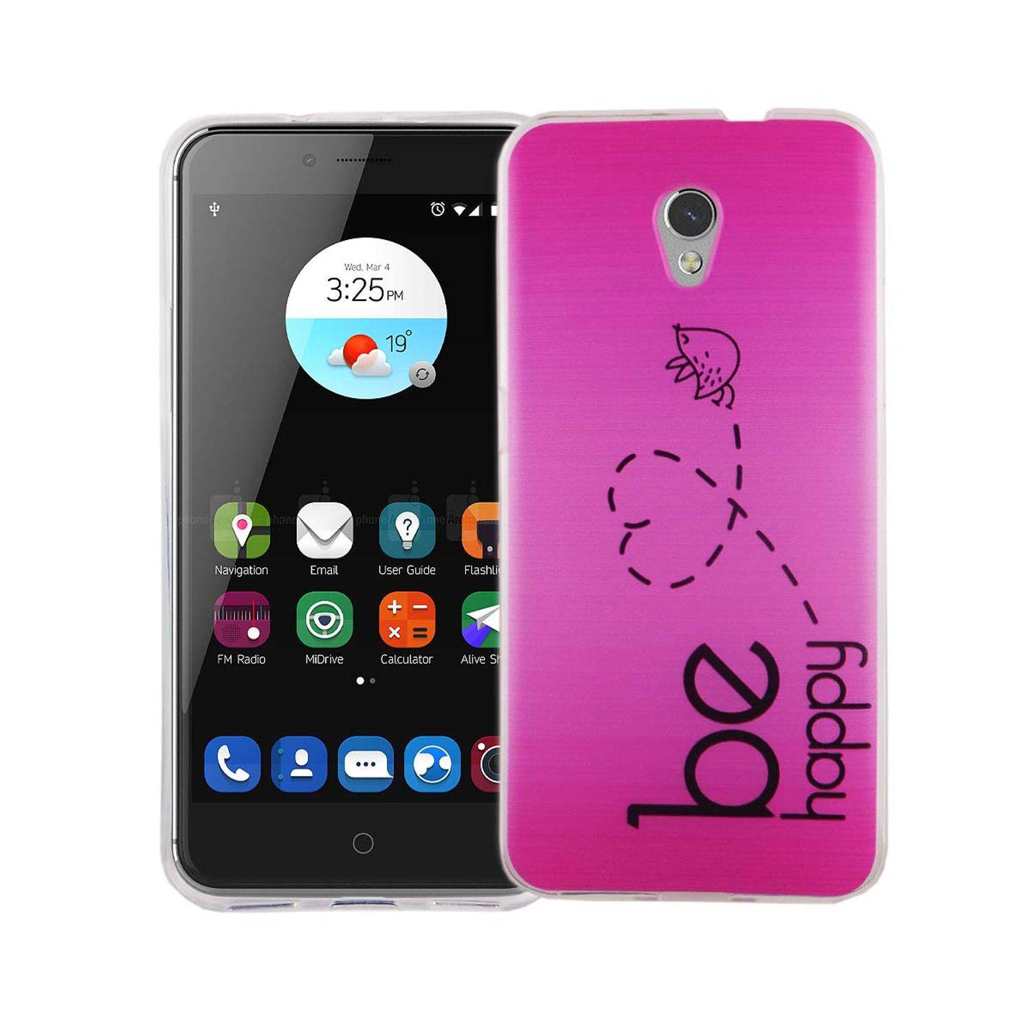 ZTE Blade V7 Handyhülle Bumper Backcover Rosa