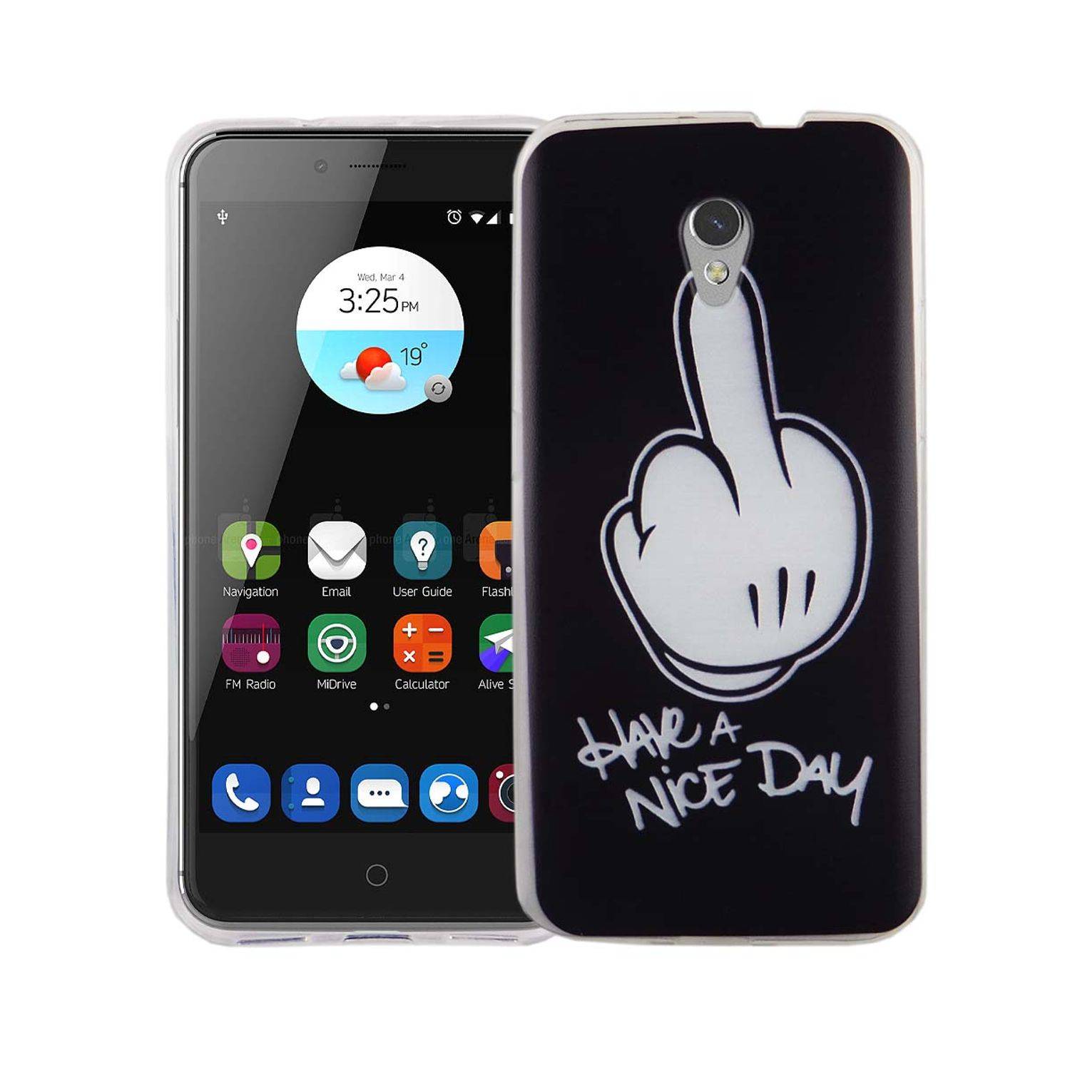 ZTE Blade V7 Handyhülle Bumper Backcover Schwarz