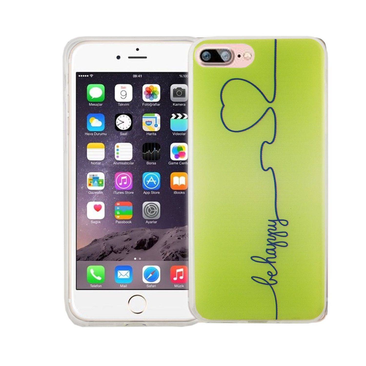 Apple iPhone 7 Plus Handyhülle Bumper Backcover Grün