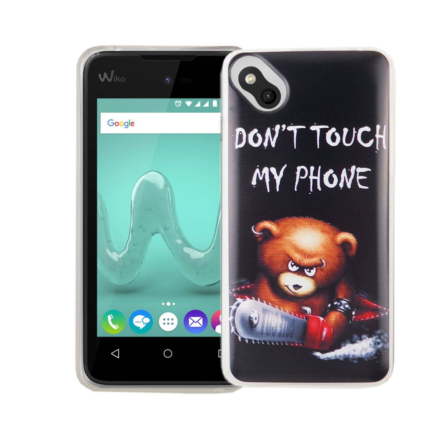 Wiko Sunny Handyhülle Bumper Backcover Schwarz
