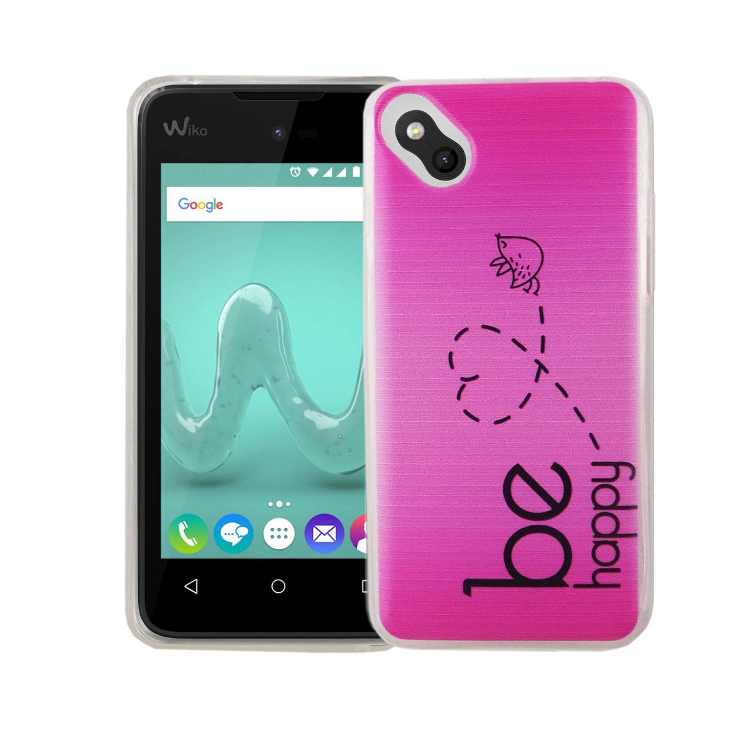 Wiko Sunny Handyhülle Bumper Backcover Rosa