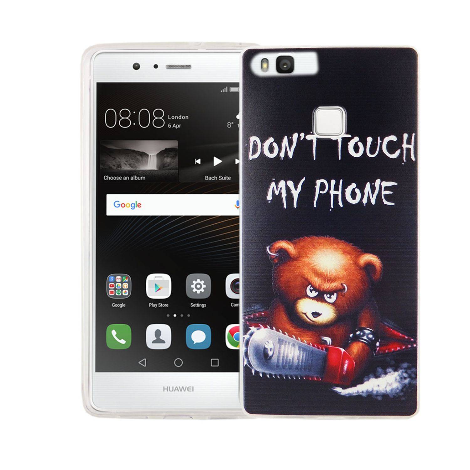 Huawei P9 Handyhülle Bumper Backcover Schwarz