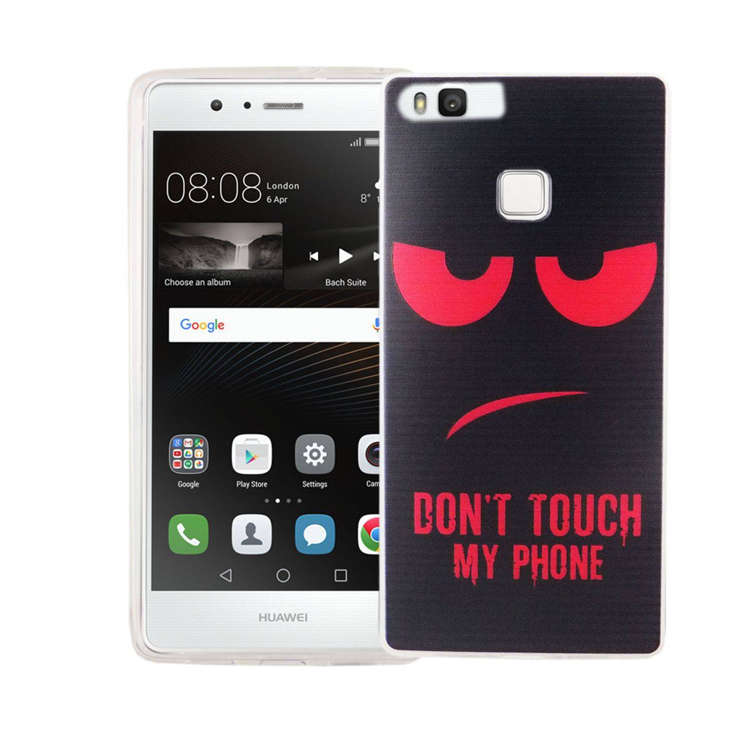 Huawei P9 Handyhülle Bumper Backcover Schwarz