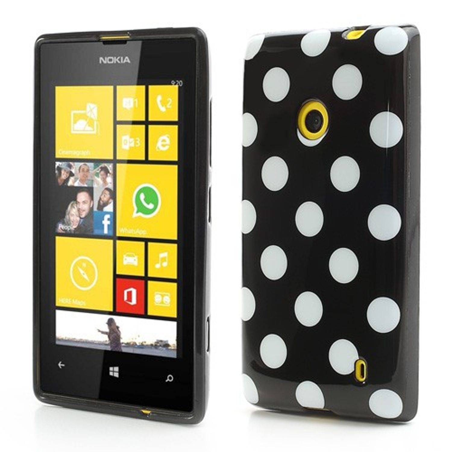 Nokia Lumia 520 Handyhülle Backcover Schwarz