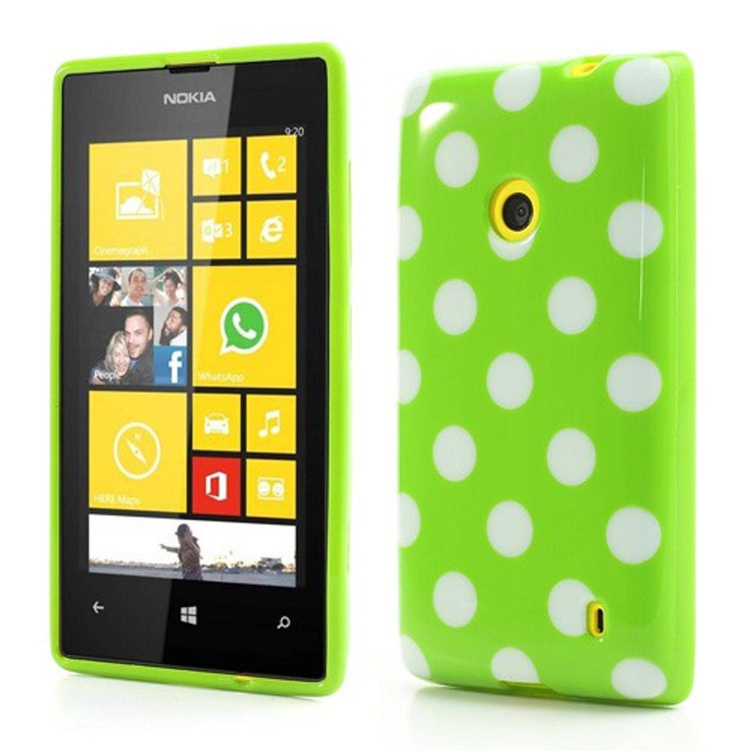 Nokia Lumia 520 Handyhülle Backcover Grün
