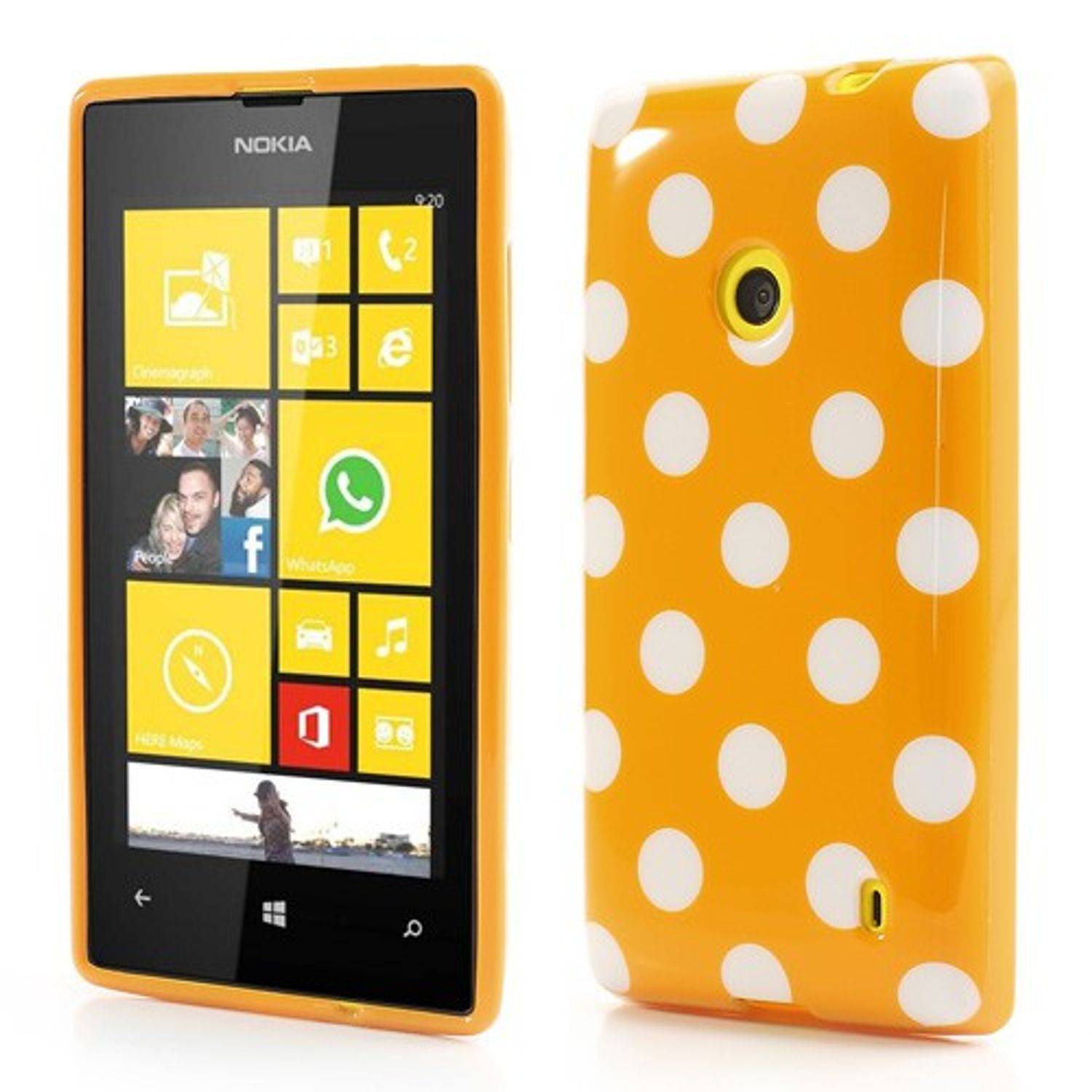 Nokia Lumia 520 Handyhülle Backcover Orange