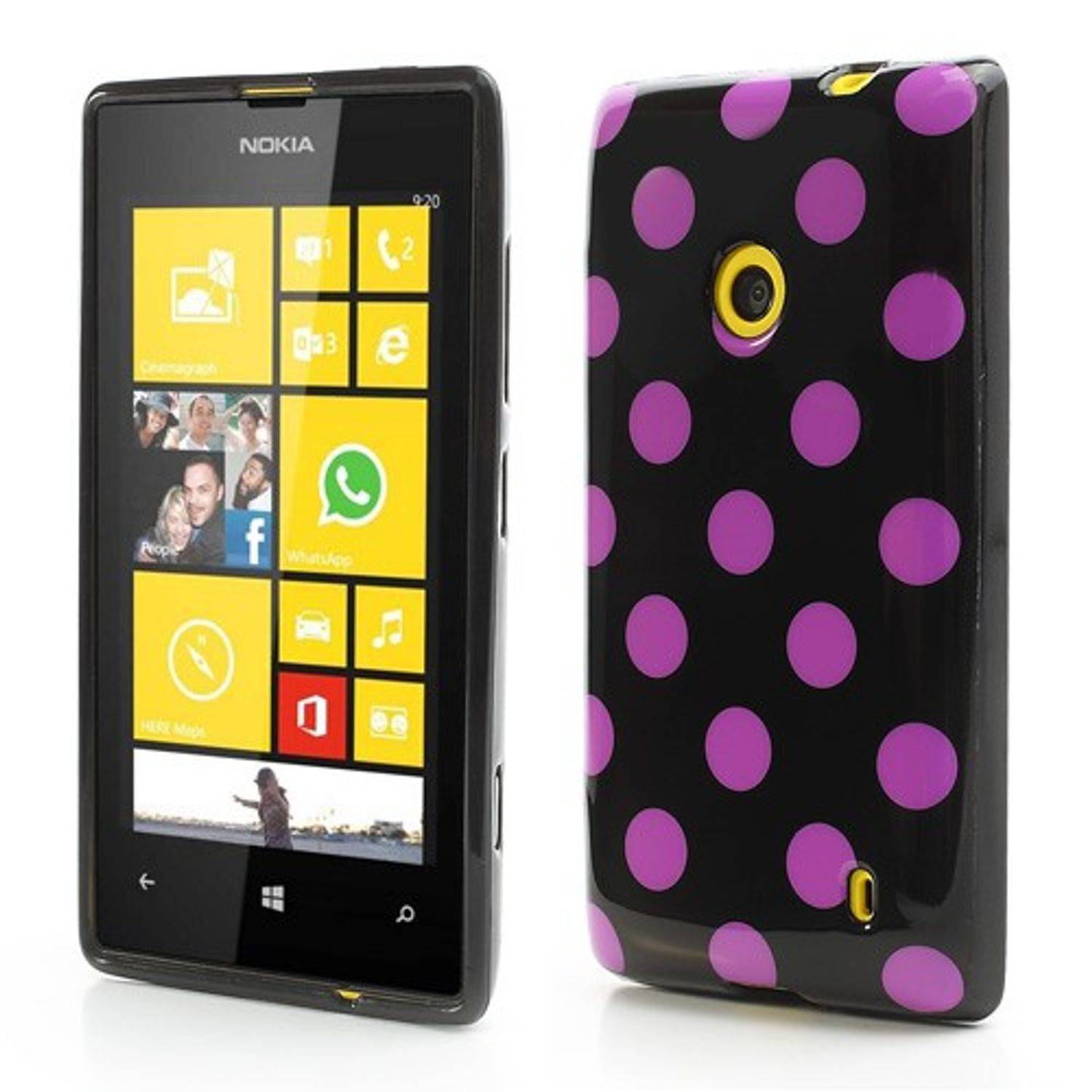 Nokia Lumia 520 Handyhülle Backcover Schwarz