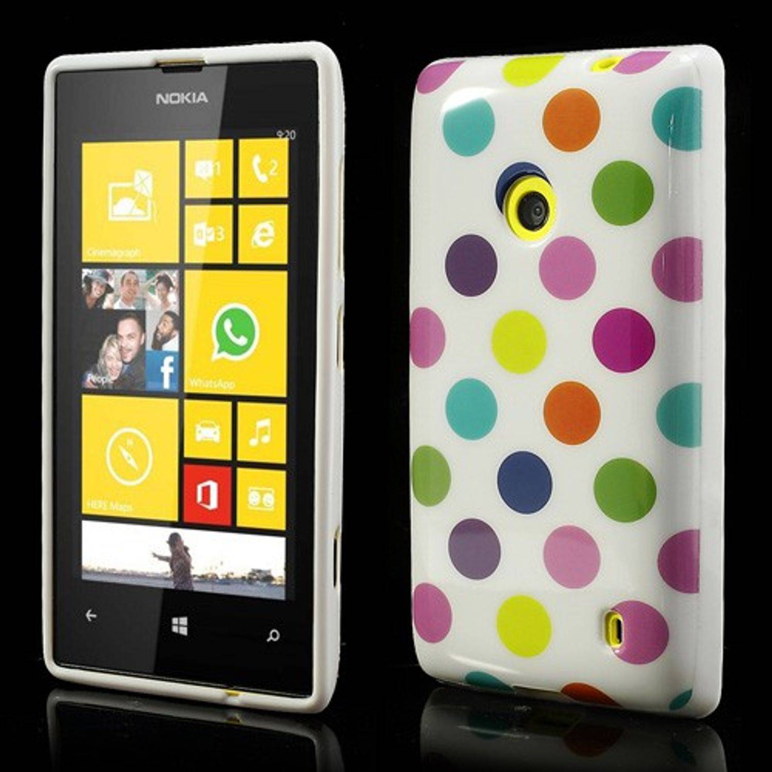 Nokia Lumia 520 Handyhülle Backcover Weiß