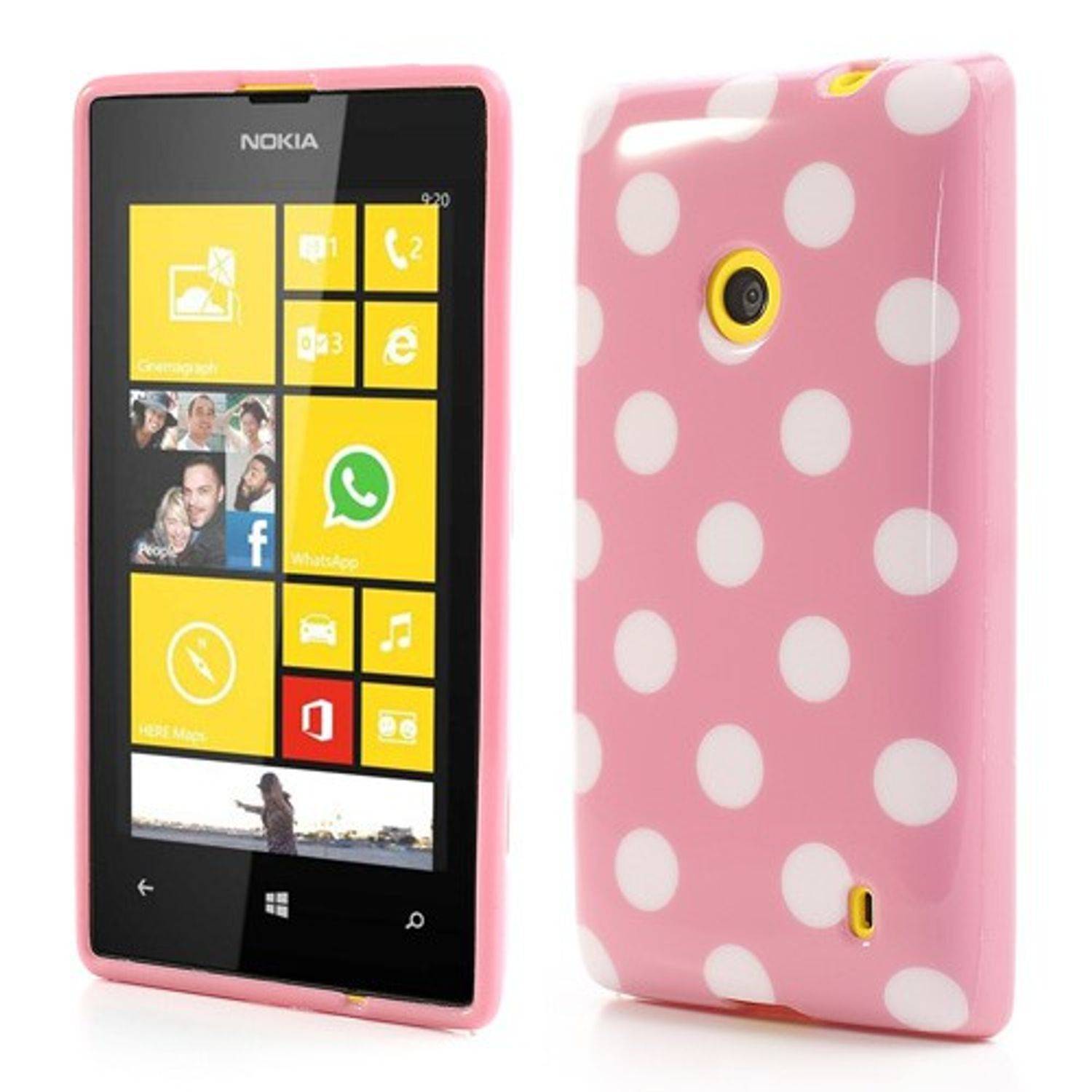 Nokia Lumia 520 Handyhülle Backcover Rosa