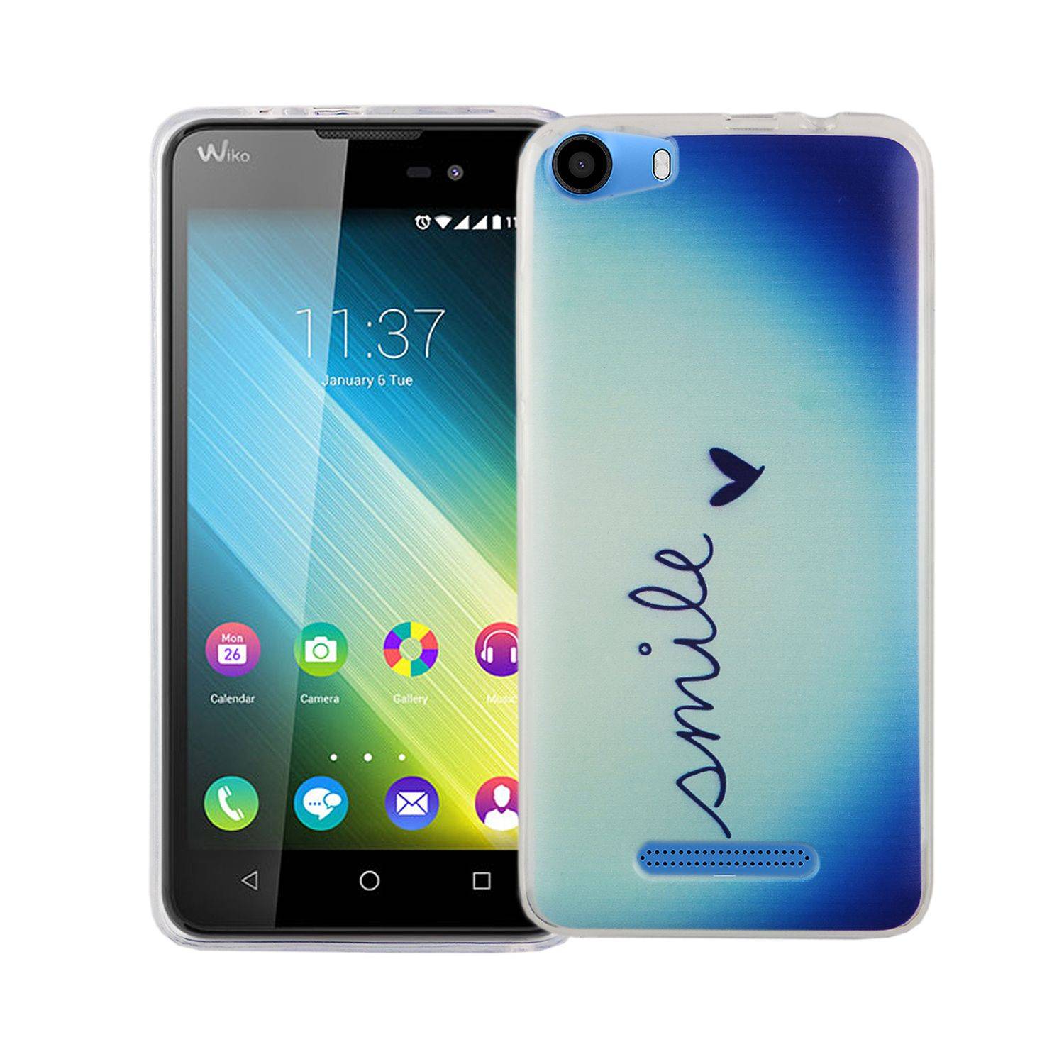 Wiko Lenny 2 Handyhülle Bumper Backcover Blau