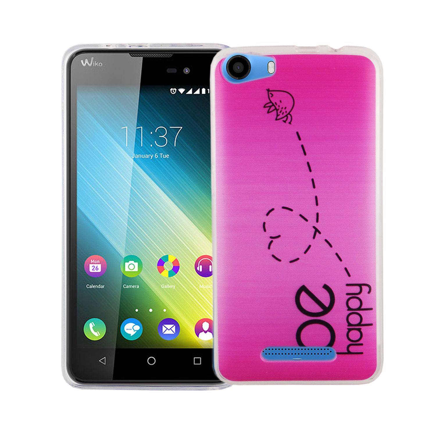 Wiko Lenny 2 Handyhülle Bumper Backcover Rosa