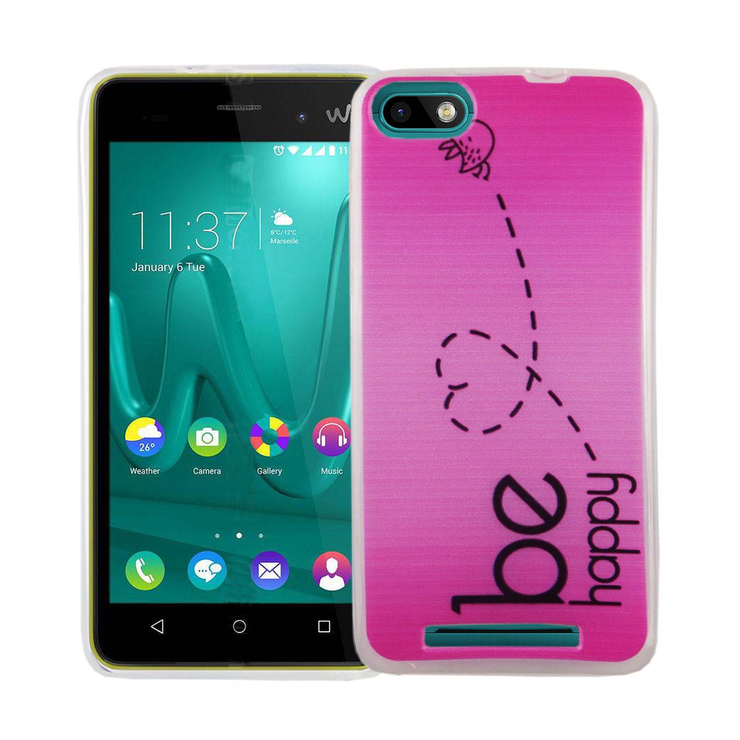 Wiko Lenny 3 Handyhülle Bumper Backcover Rosa