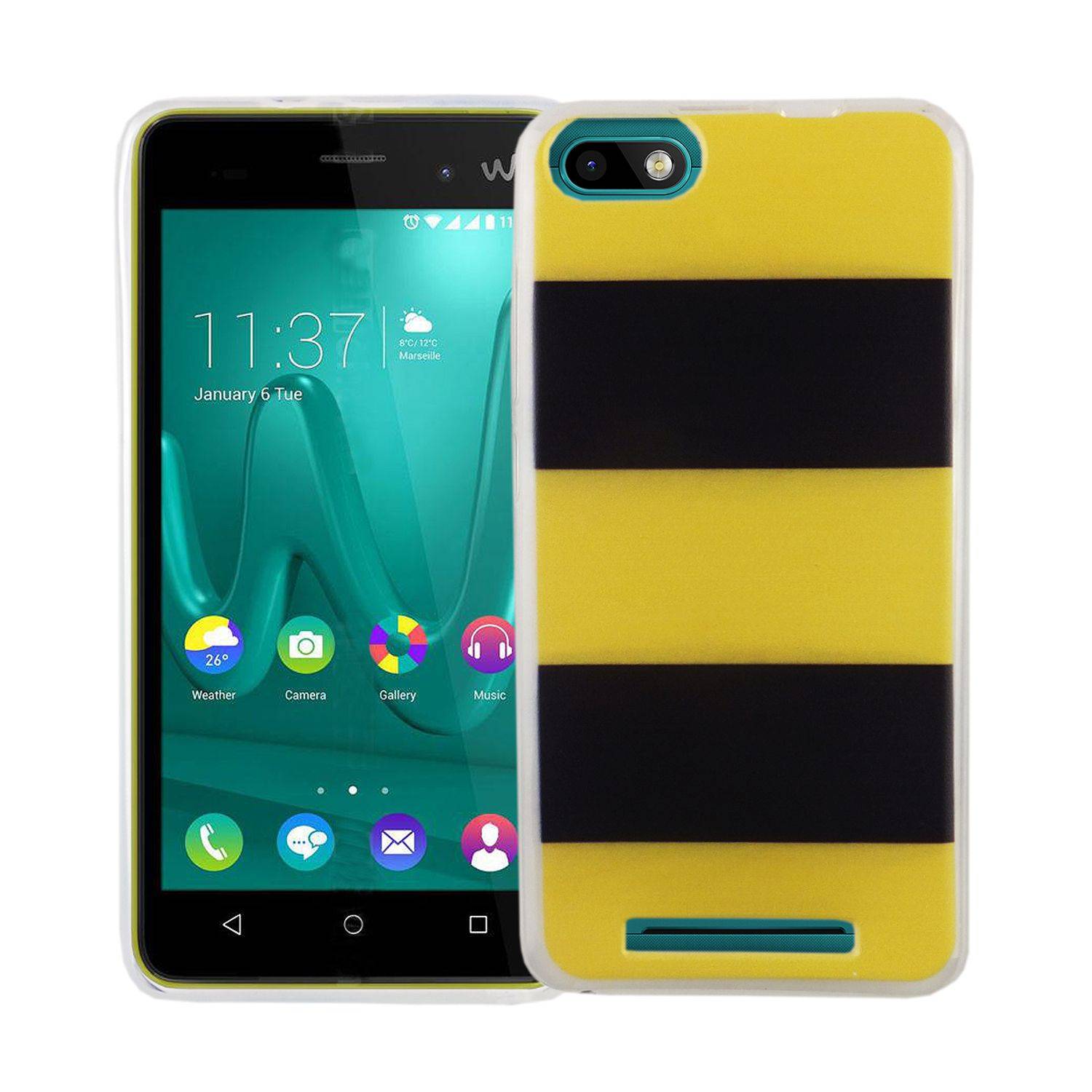 Wiko Lenny 3 Handyhülle Bumper Backcover Schwarz