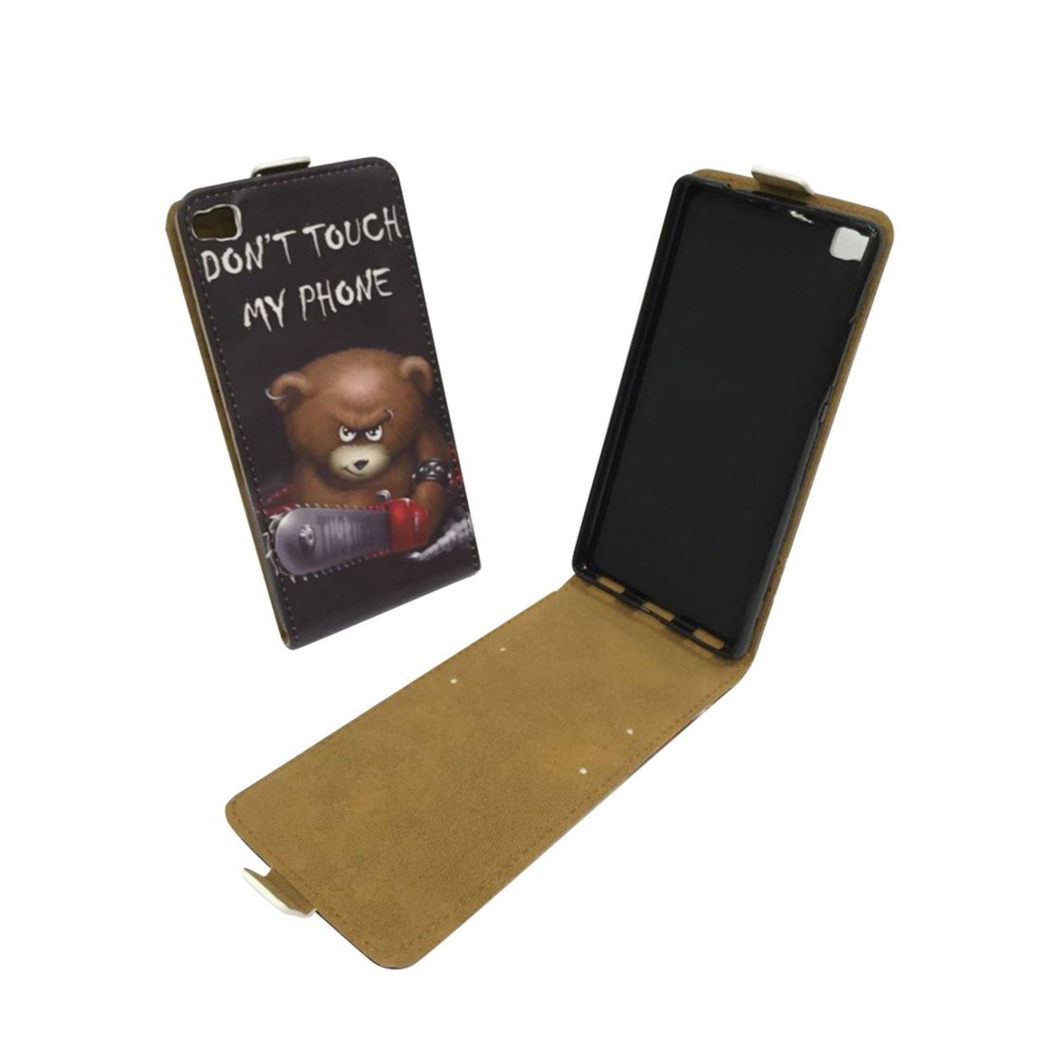 Huawei P8 Handyhülle Backcover Schwarz