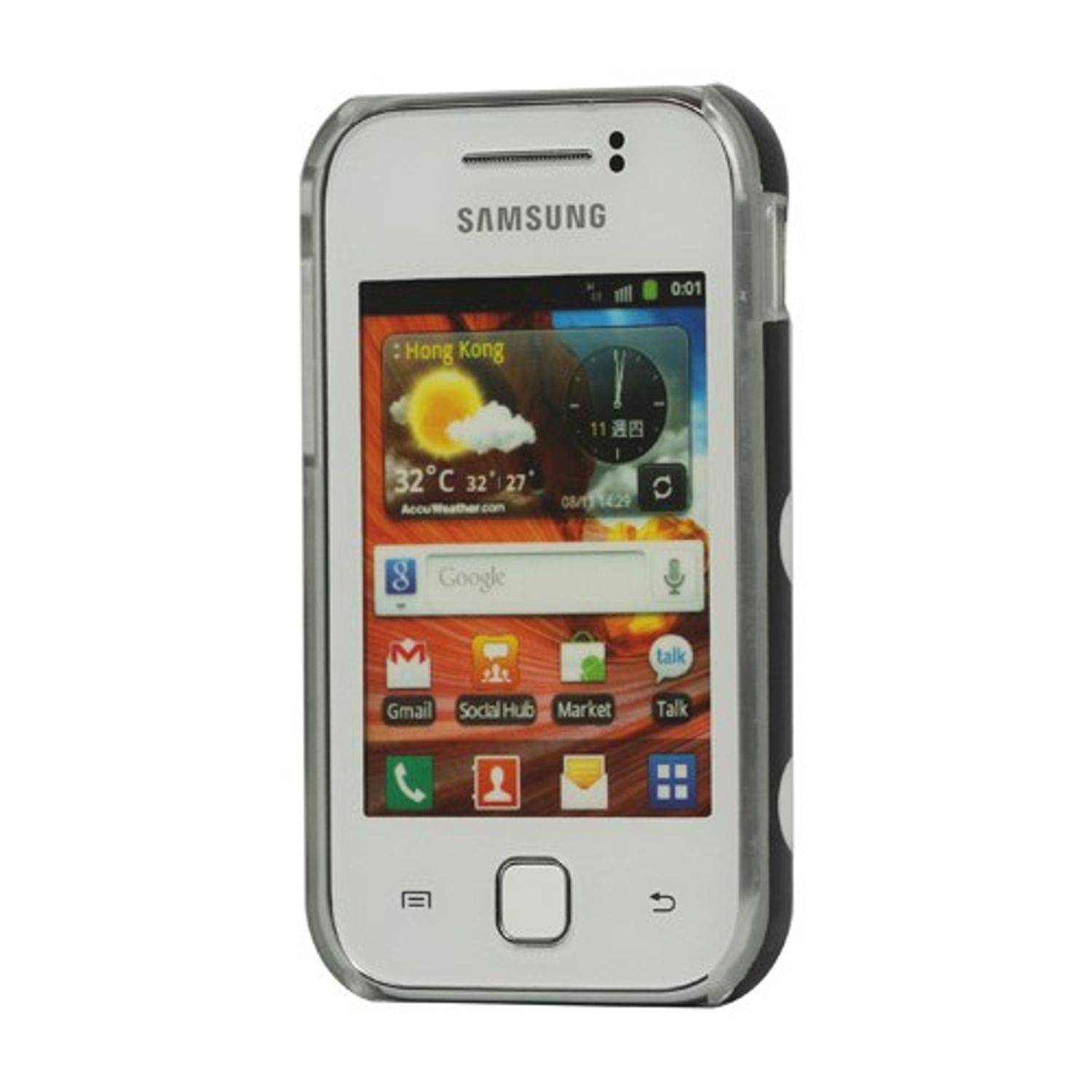 Samsung S5360 Handyhülle Backcover Schwarz