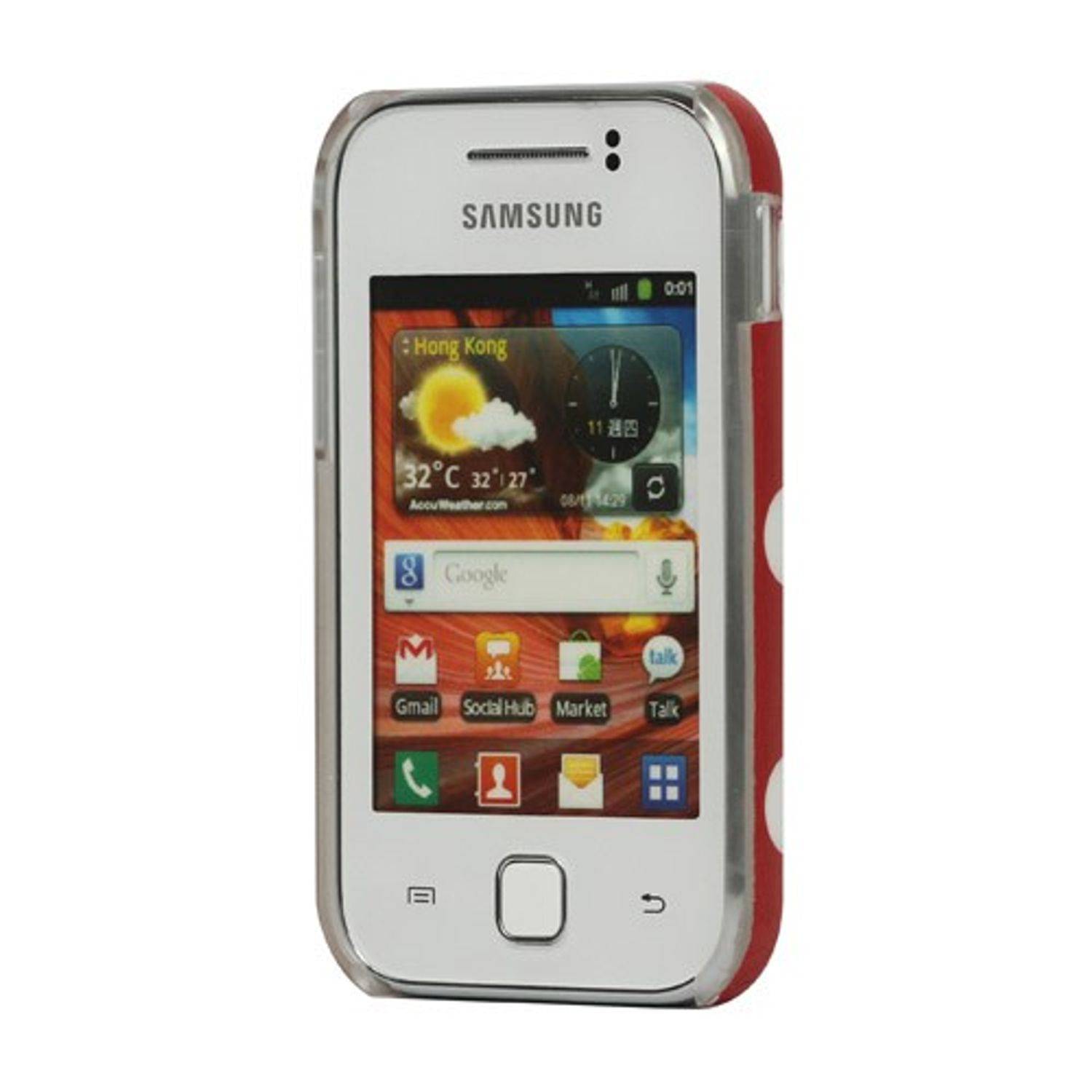 Samsung S5360 Handyhülle Backcover Rot