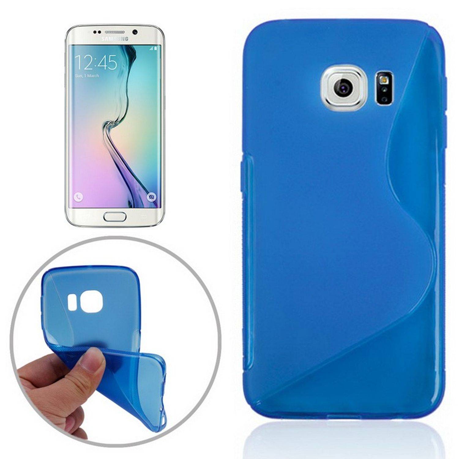 Samsung Galaxy S6 Edge Handyhülle Backcover Blau
