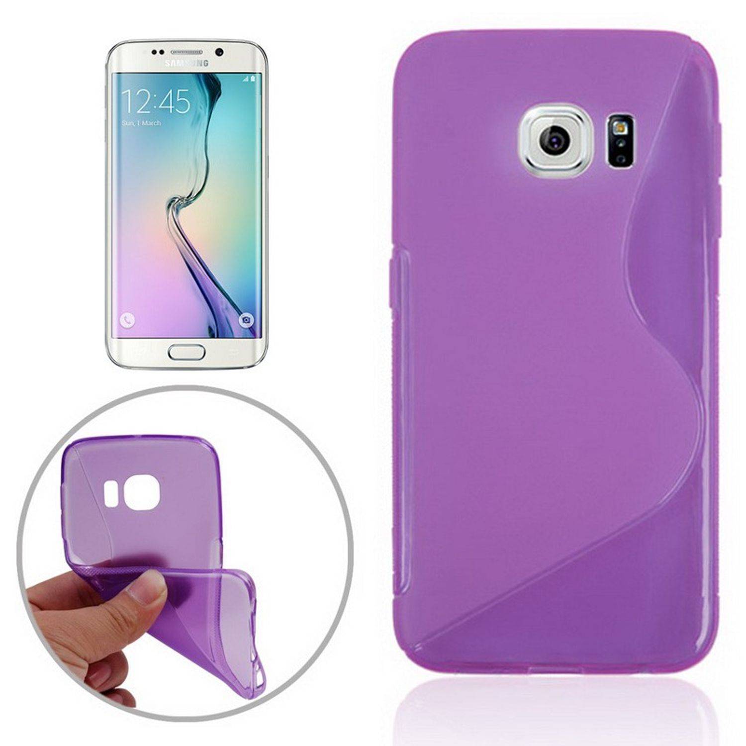 Samsung Galaxy S6 Edge Handyhülle Backcover Violett