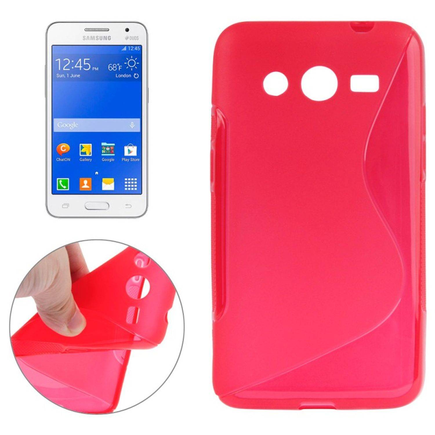 Samsung Galaxy Core 2 Handyhülle Backcover Rot